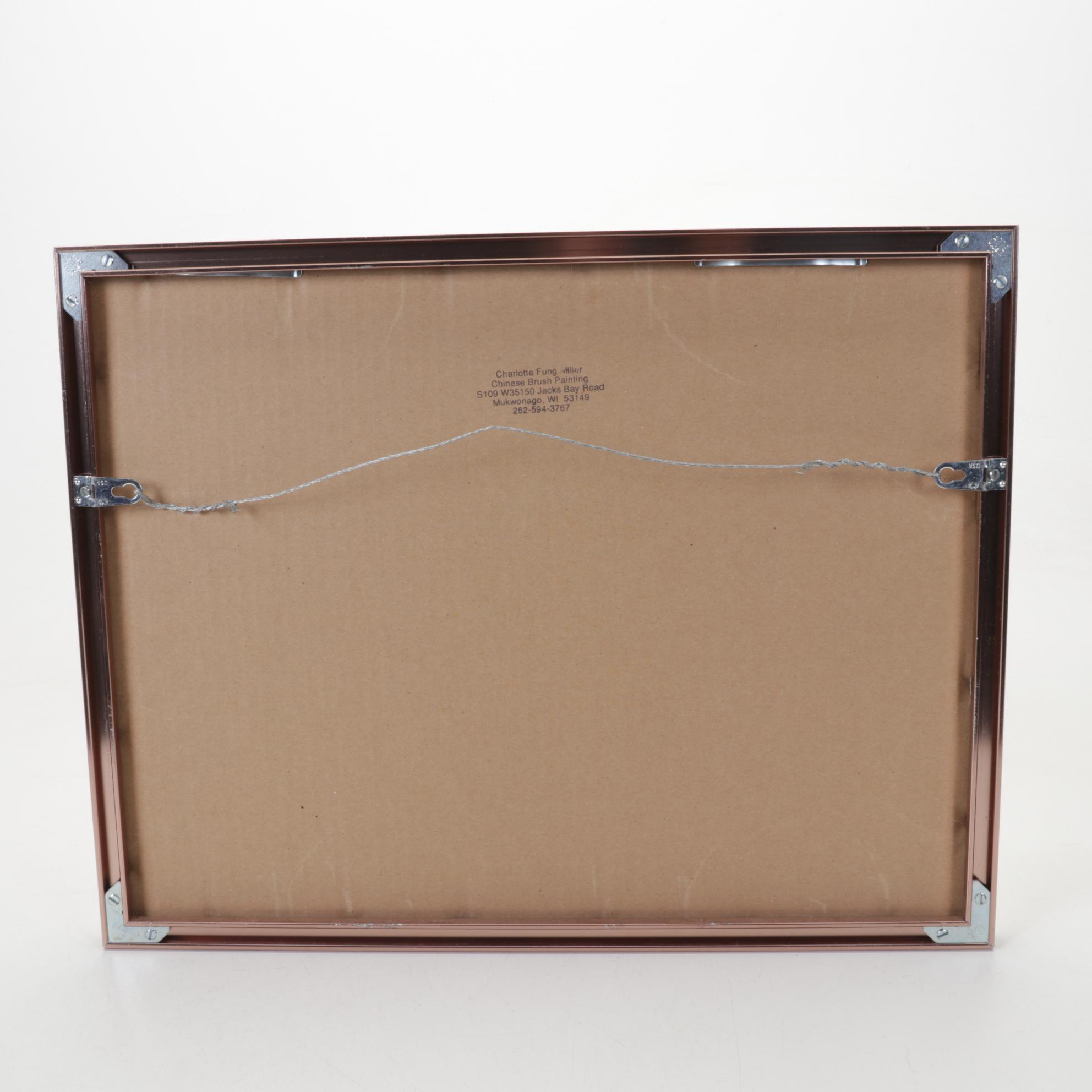 Charlotte Fung Miller Watercolor Painting of Mountain Landscape