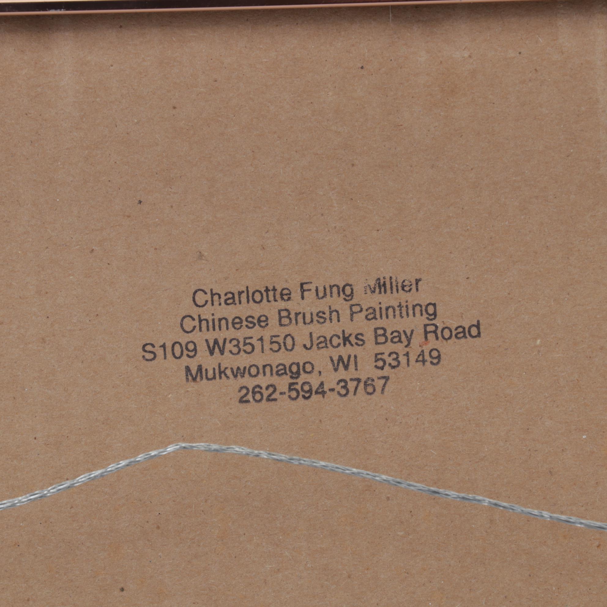 Charlotte Fung Miller Watercolor Painting of Mountain Landscape