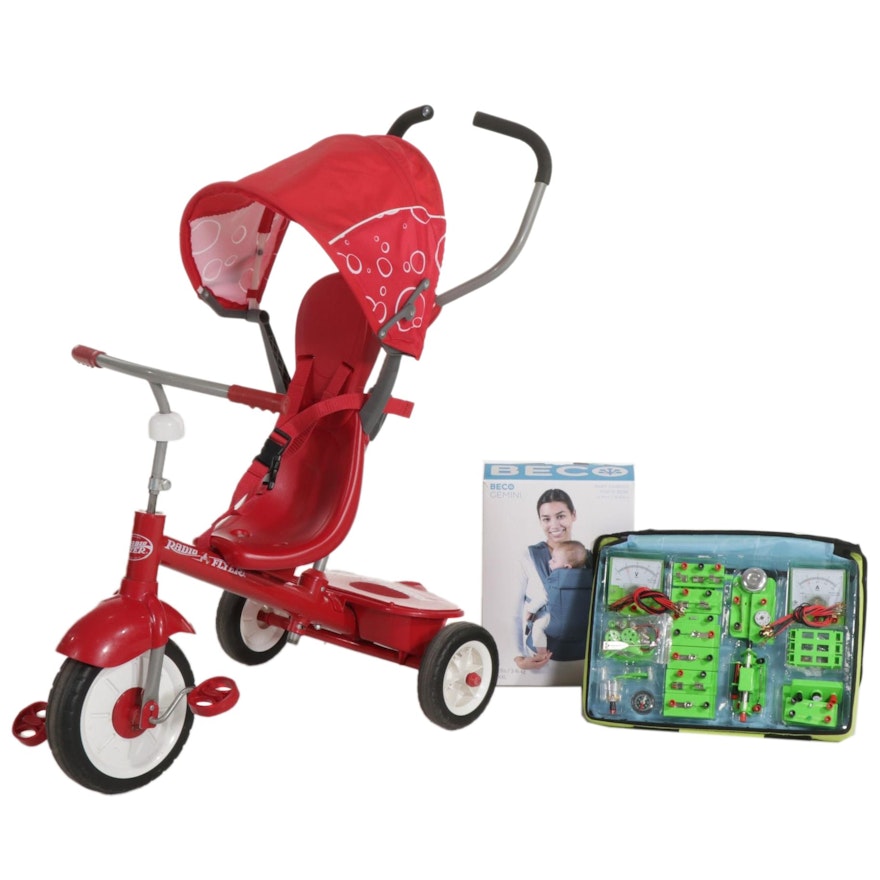 Radio Flyer Stroll 'N Trike with Beco Gemini Baby Carrier and Eudax Science Lab