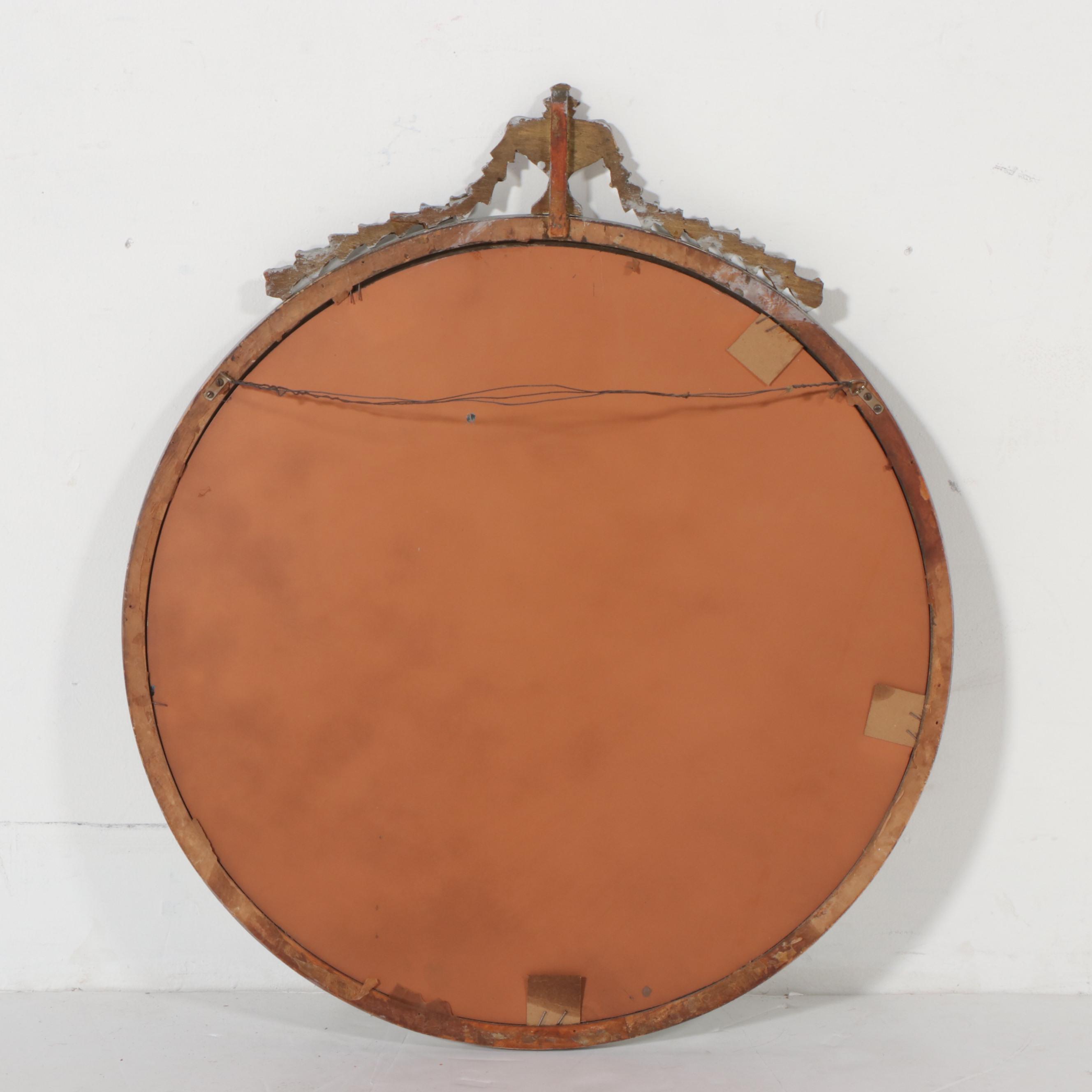 Neoclassical Style Painted and Parcel-Gilt Mirror, Early 20th Century