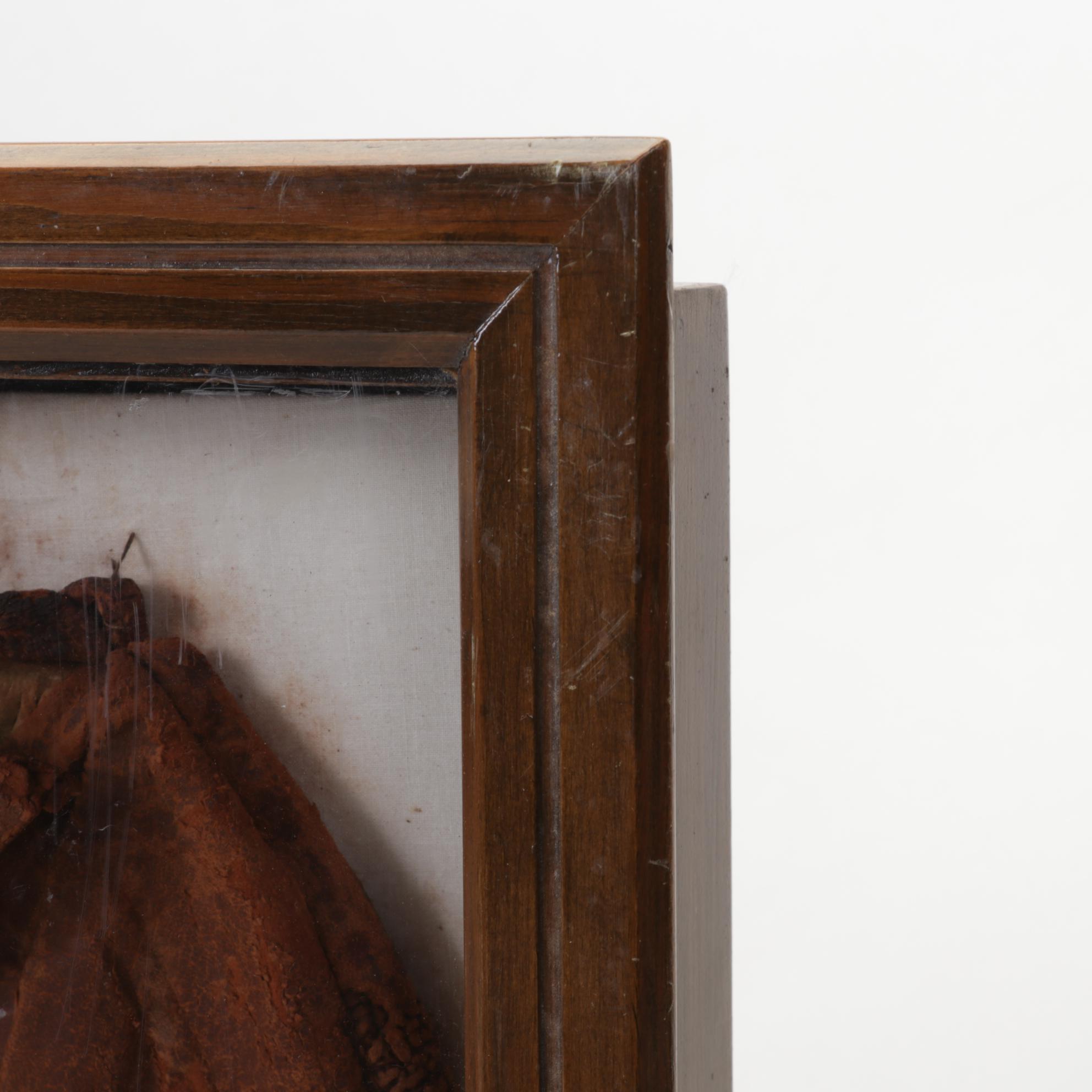 Aviator Goggles, Leather Cap, and Insignia in Frame, Circa 1930