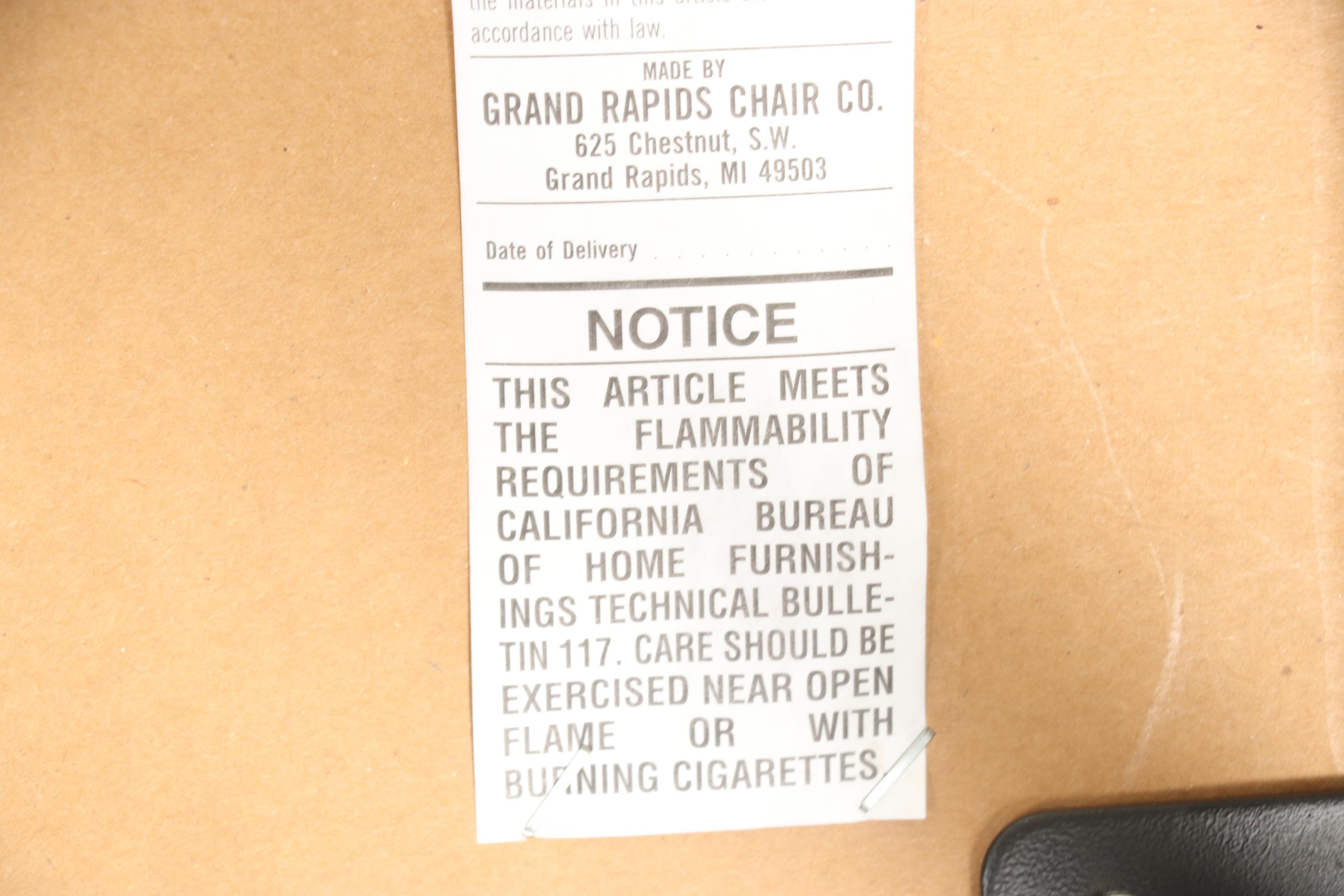 Four Grand Rapids Chair Co. Metal and Faux Leather Counter-Height Barstools