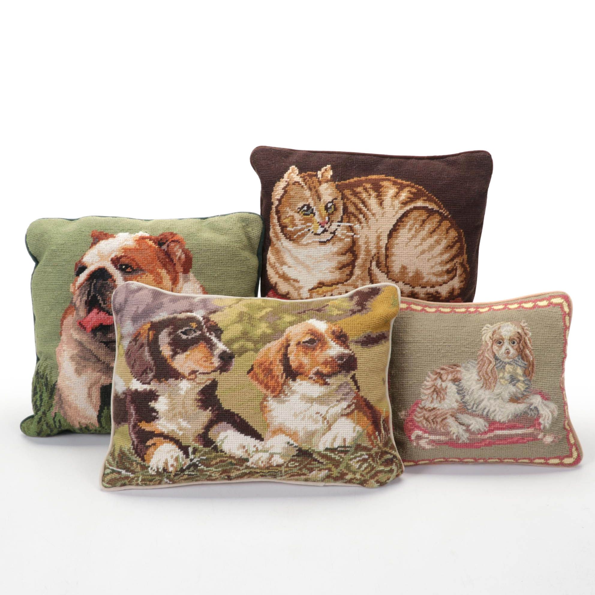 Needlework Animal Accent Pillows