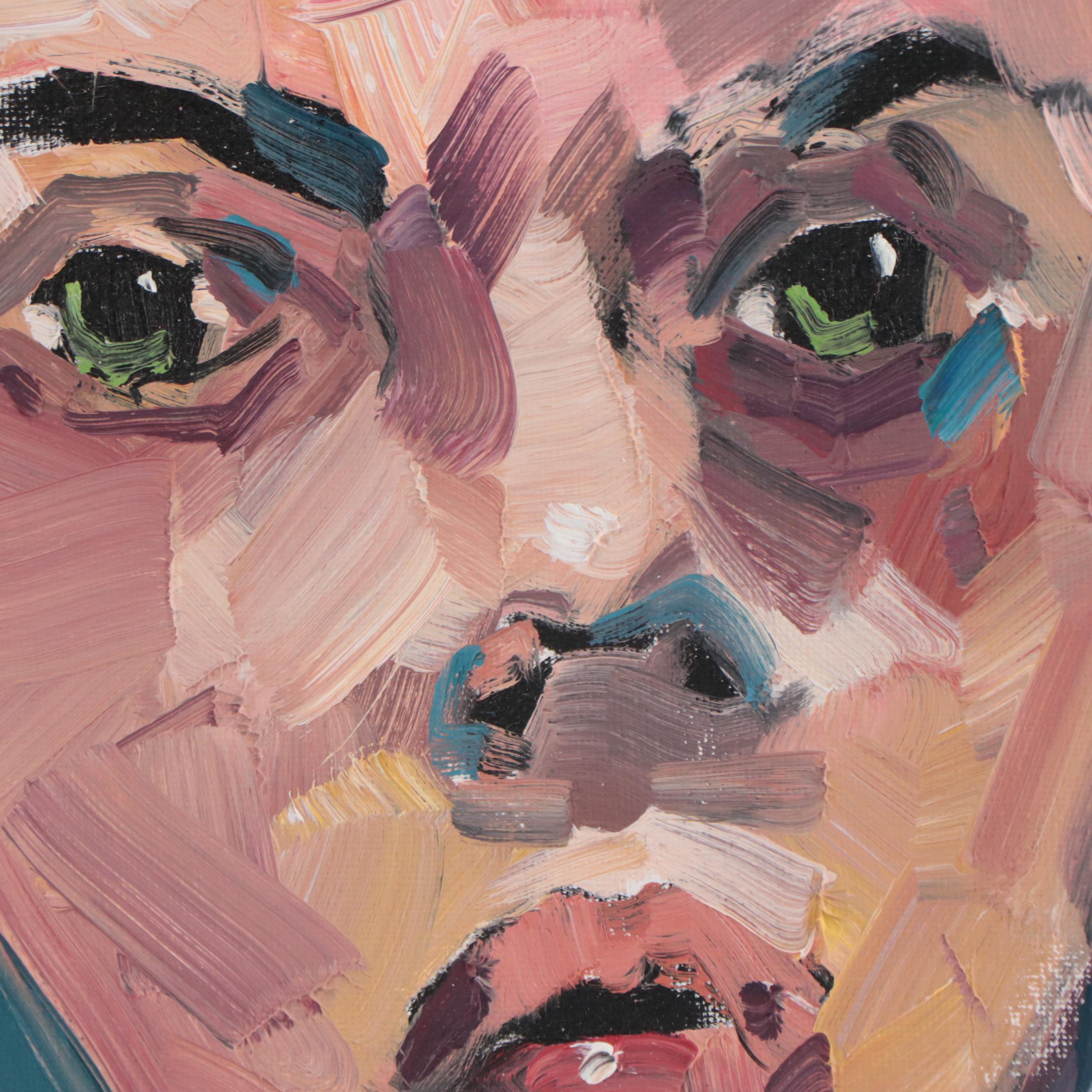 Jose Trujillo Oil Painting "Big Nosed," 2020