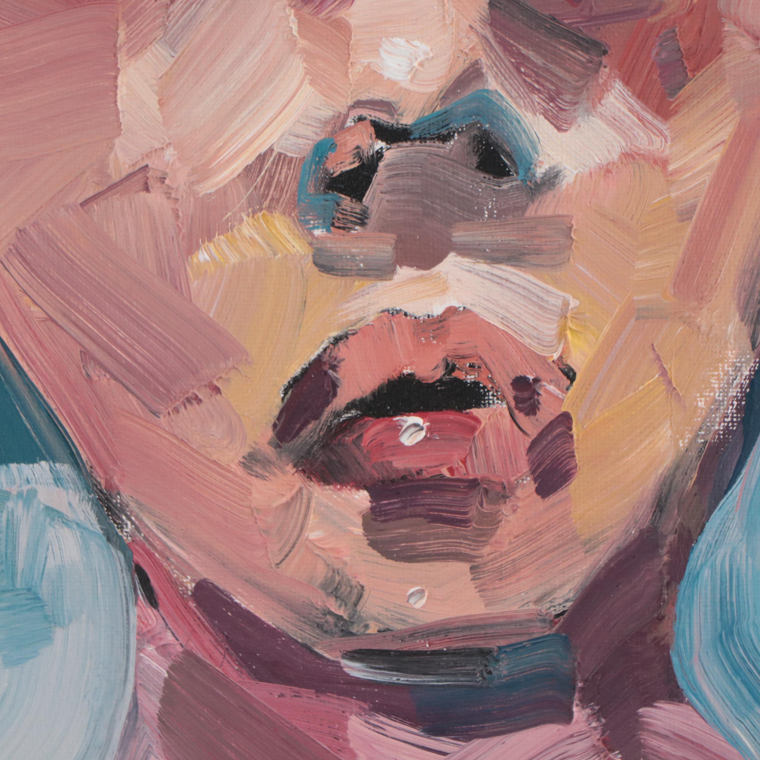 Jose Trujillo Oil Painting "Big Nosed," 2020