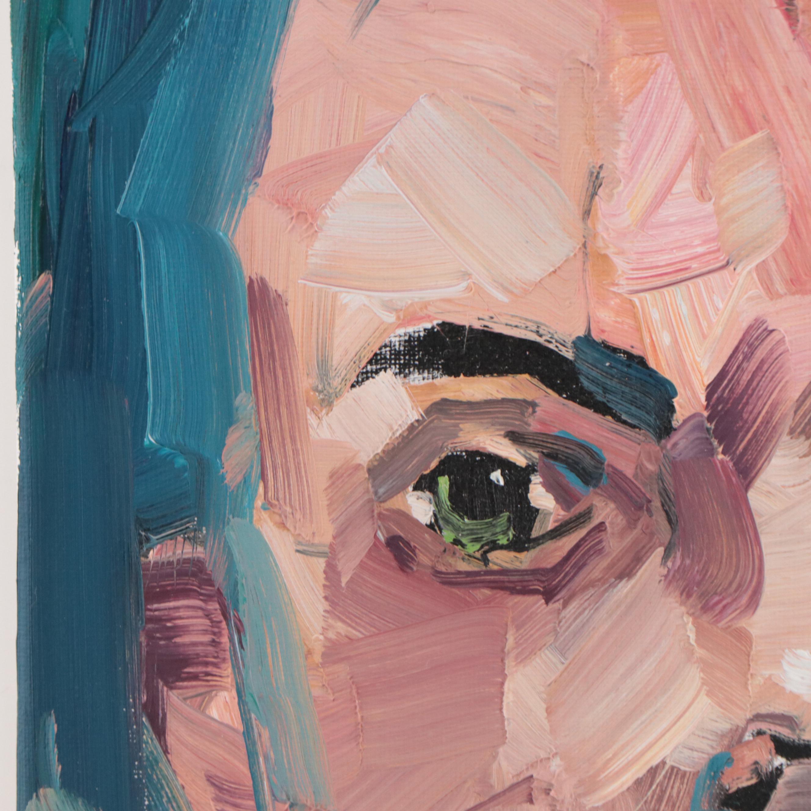 Jose Trujillo Oil Painting "Big Nosed," 2020