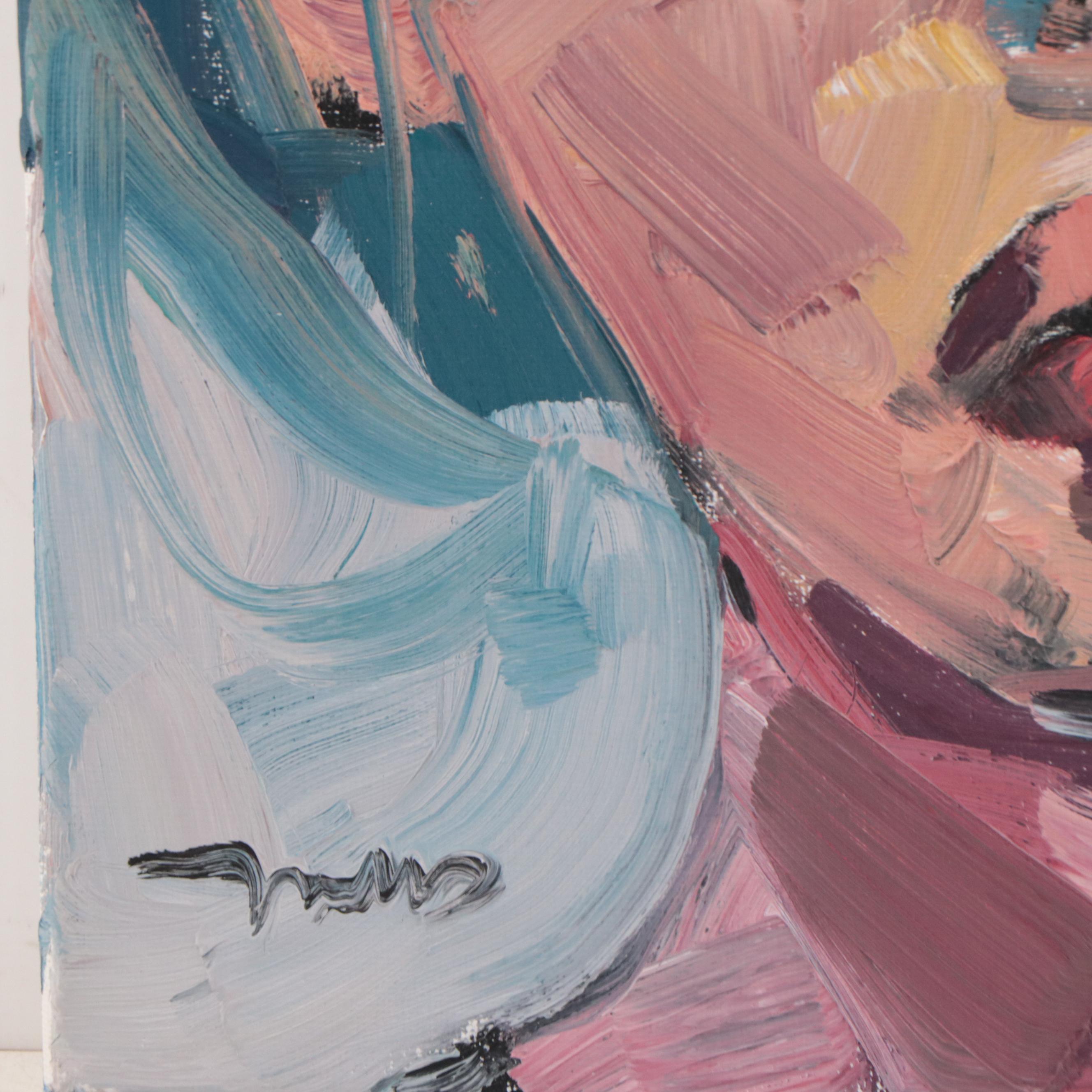 Jose Trujillo Oil Painting "Big Nosed," 2020