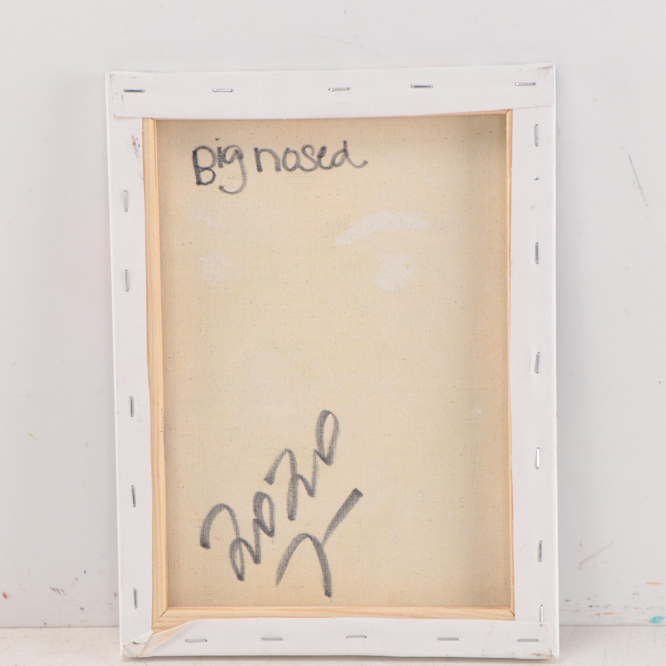 Jose Trujillo Oil Painting "Big Nosed," 2020