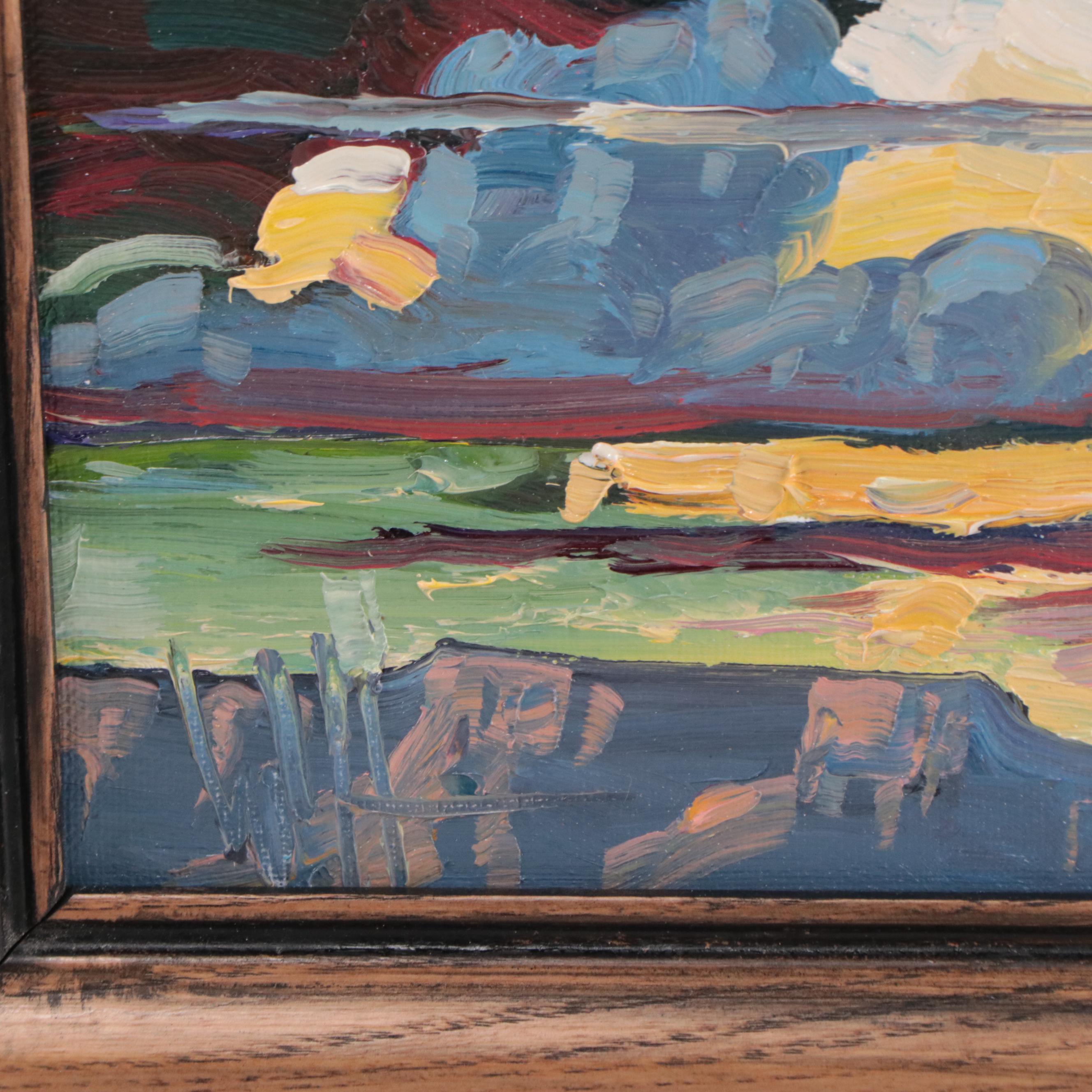 William Hawkins Nocturne Landscape Oil Painting, 2023