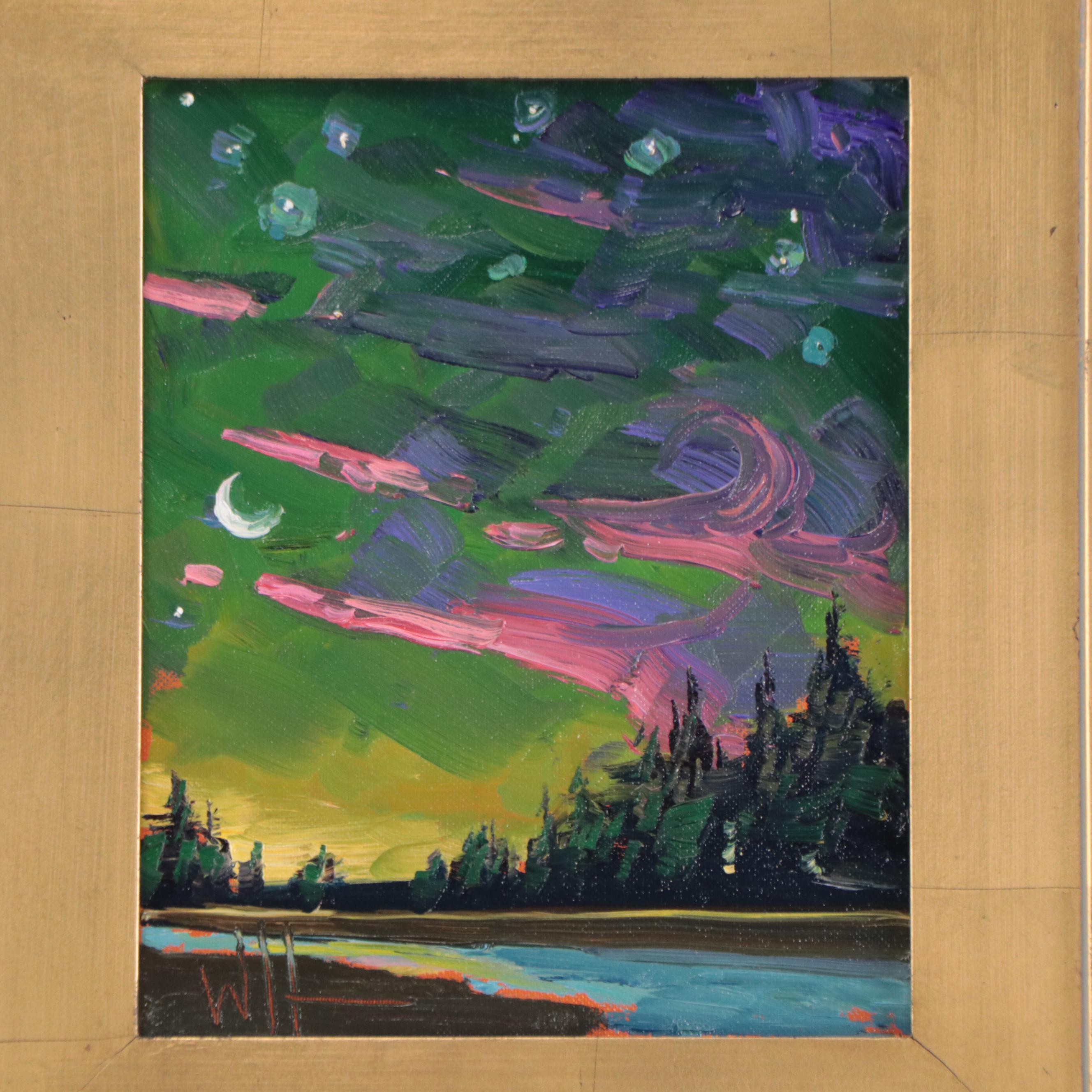 William Hawkins Nocturne Landscape Oil Painting, 2023