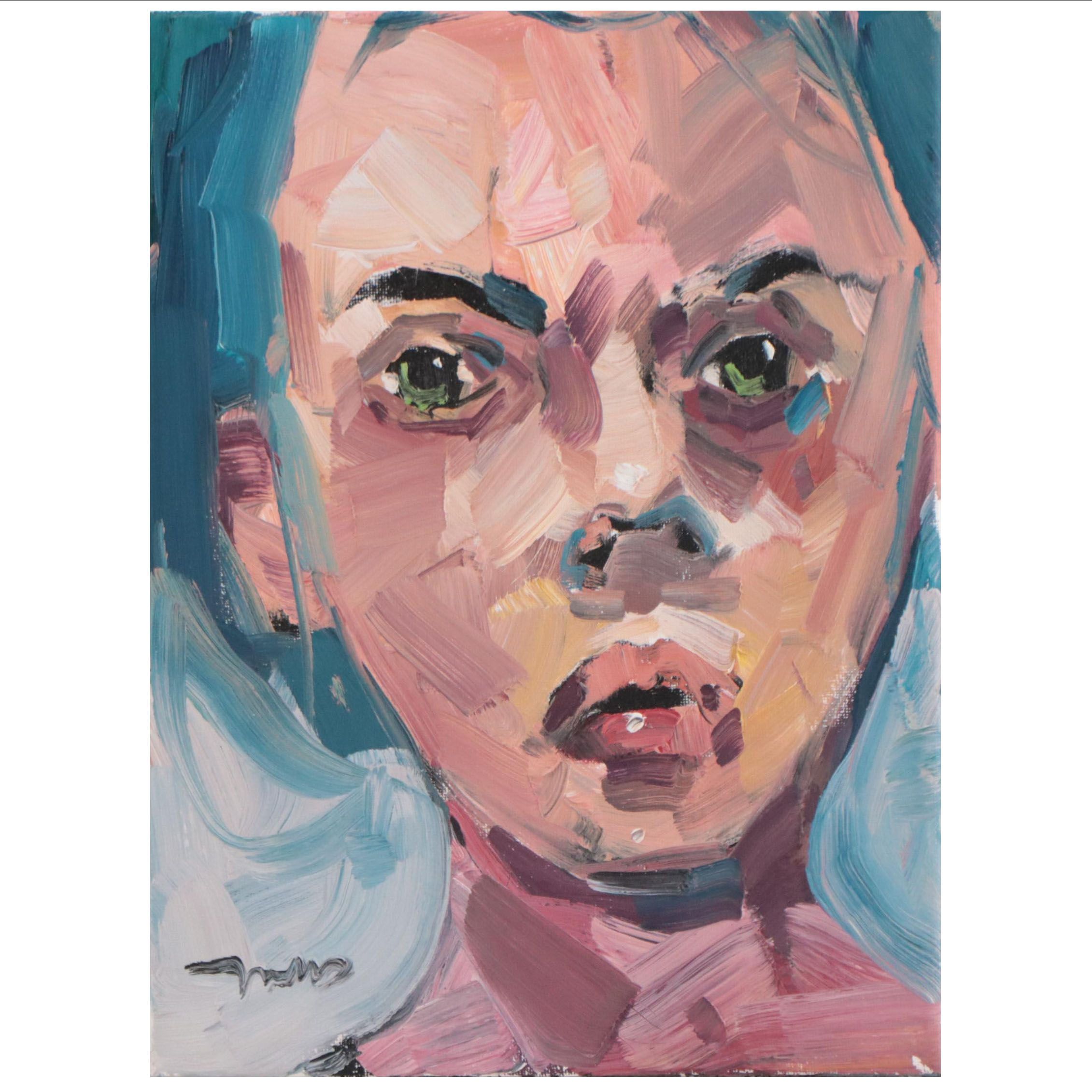 Jose Trujillo Oil Painting "Big Nosed," 2020