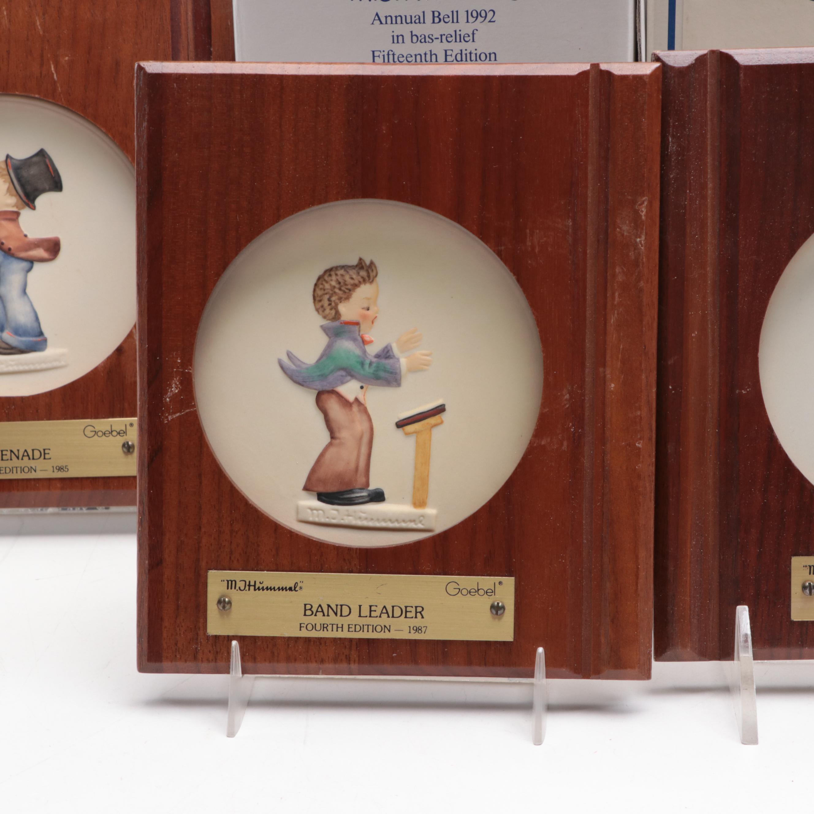 Goebel Porcelain Annual Bells and Wooden Wall Plaques