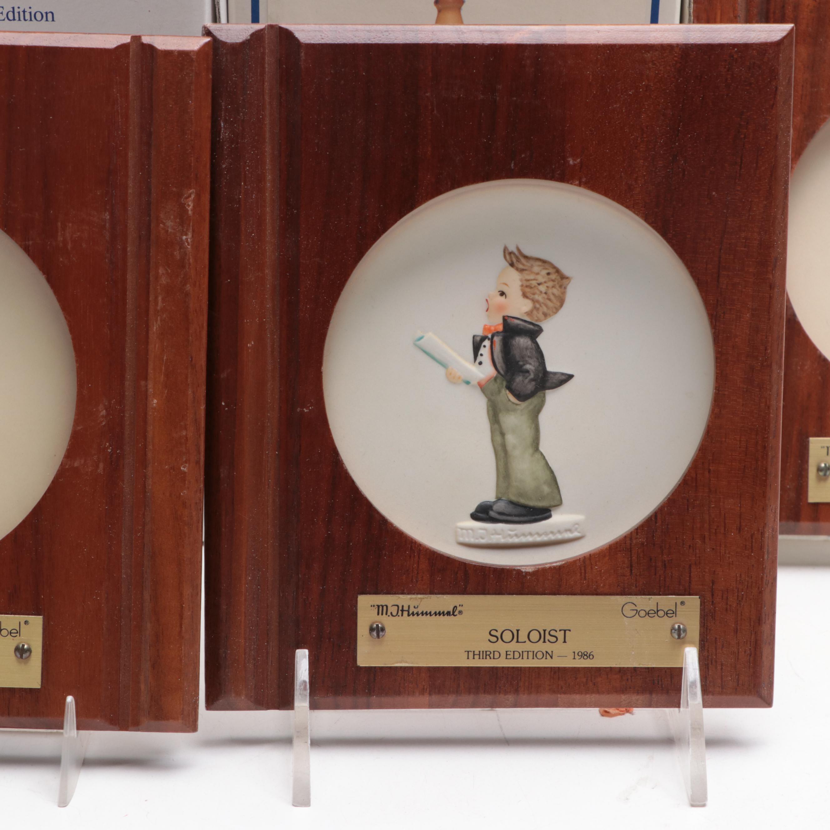 Goebel Porcelain Annual Bells and Wooden Wall Plaques