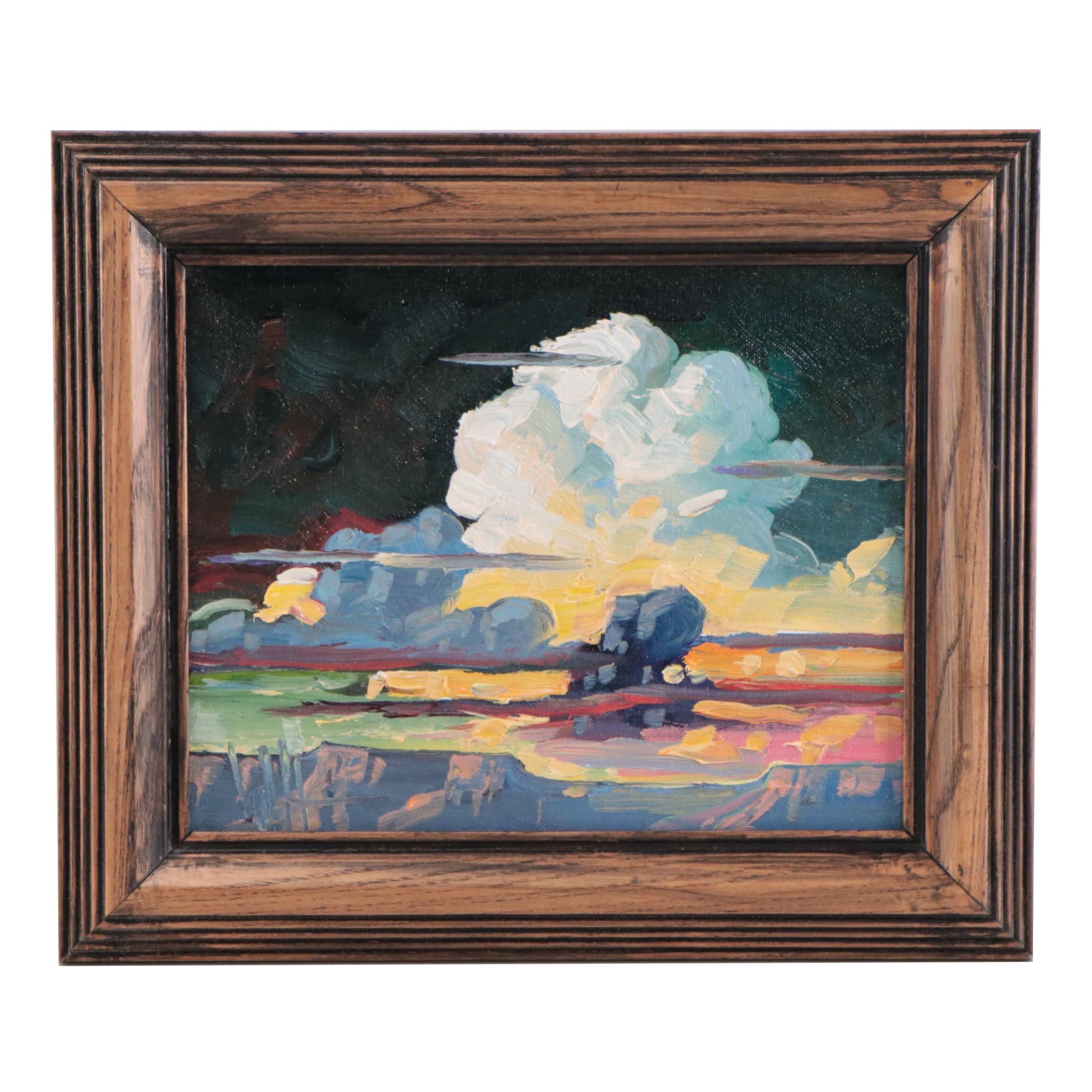 William Hawkins Nocturne Landscape Oil Painting, 2023