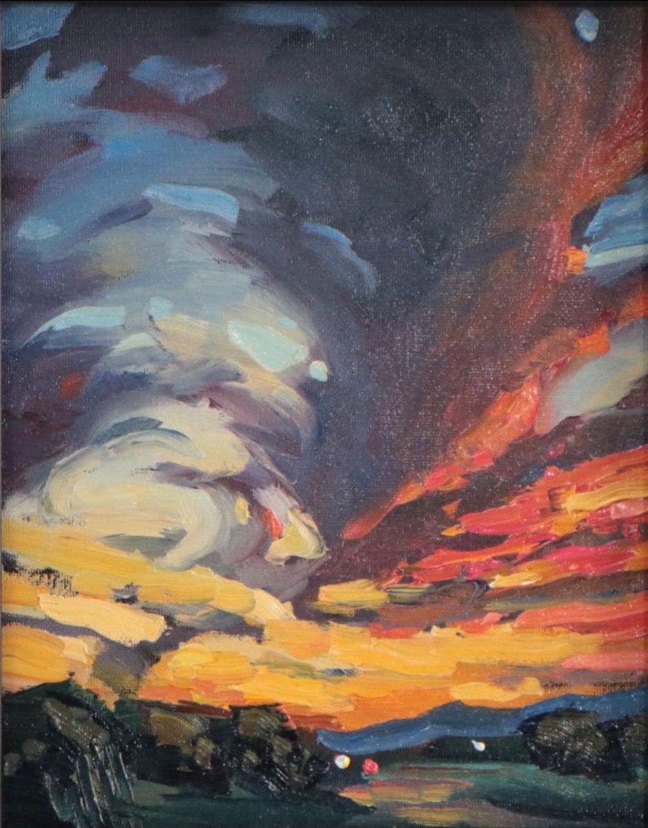 William Hawkins Nocturne Landscape Oil Painting, 21st Century