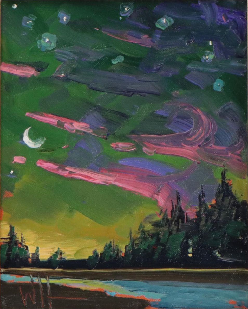 William Hawkins Nocturne Landscape Oil Painting, 2023