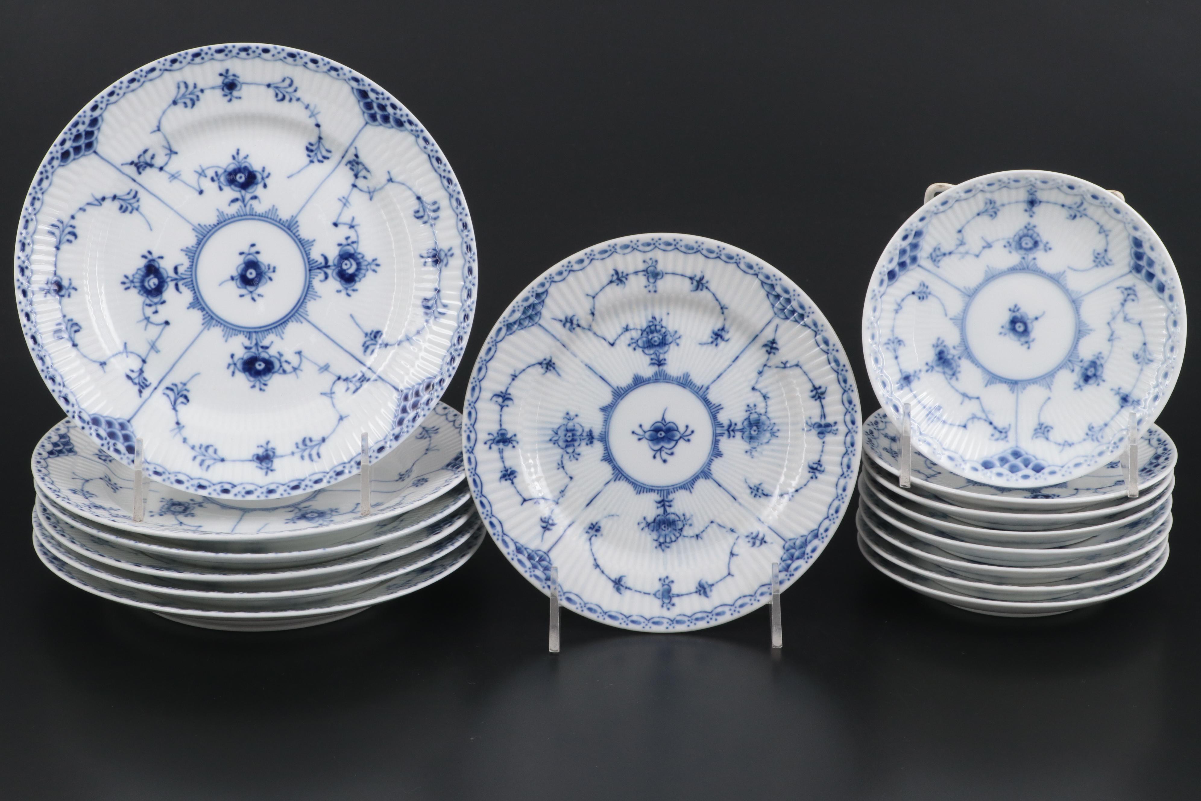 Royal Copenhagen "Blue Fluted Half Lace" Porcelain Dinnerware