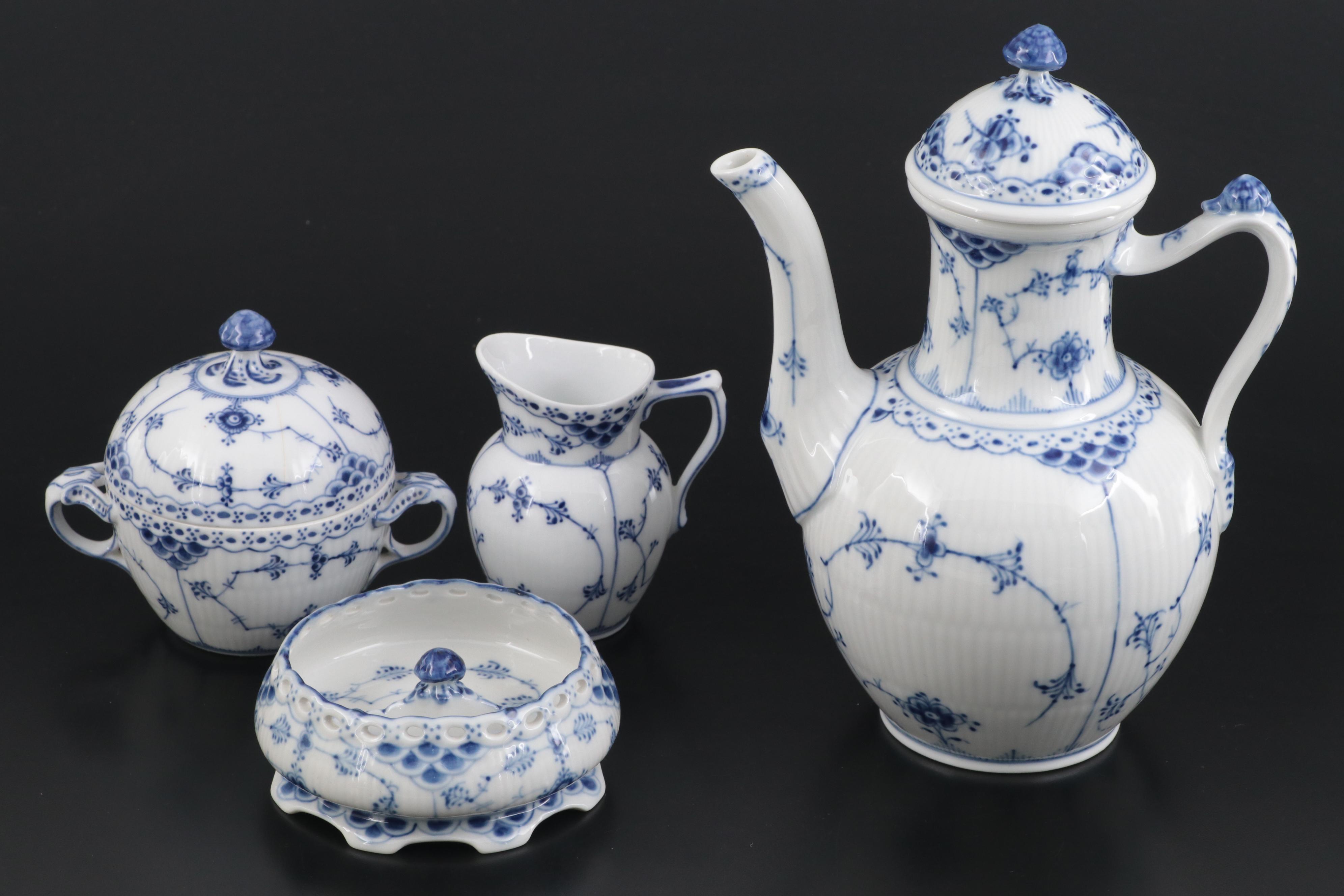 Royal Copenhagen "Blue Fluted Half Lace" Porcelain Dinnerware