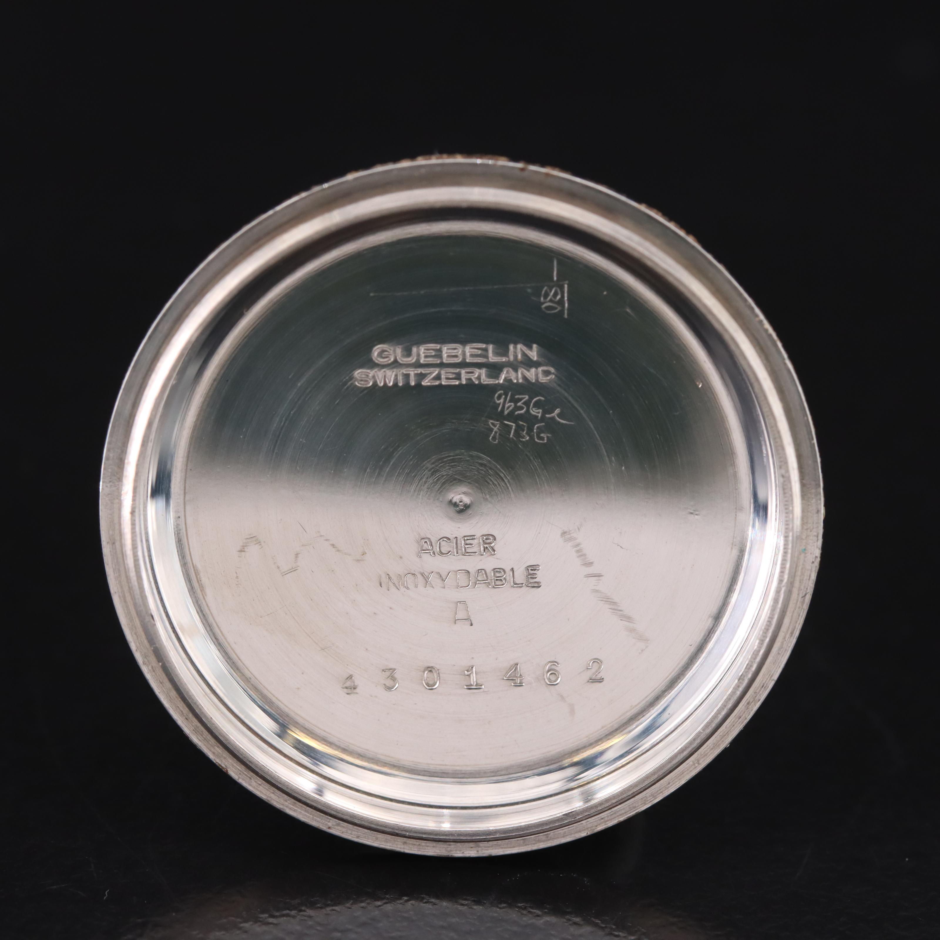 Vintage Gubelin Matic Date Stainless Steel Watch