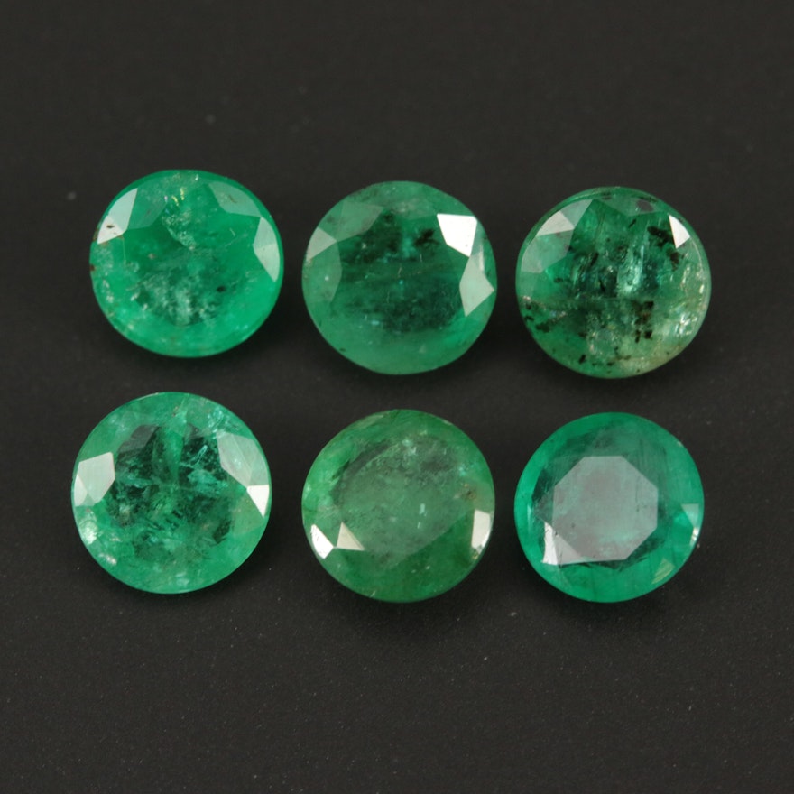 Loose 4.26 CTW Emeralds Including Matched Pairs