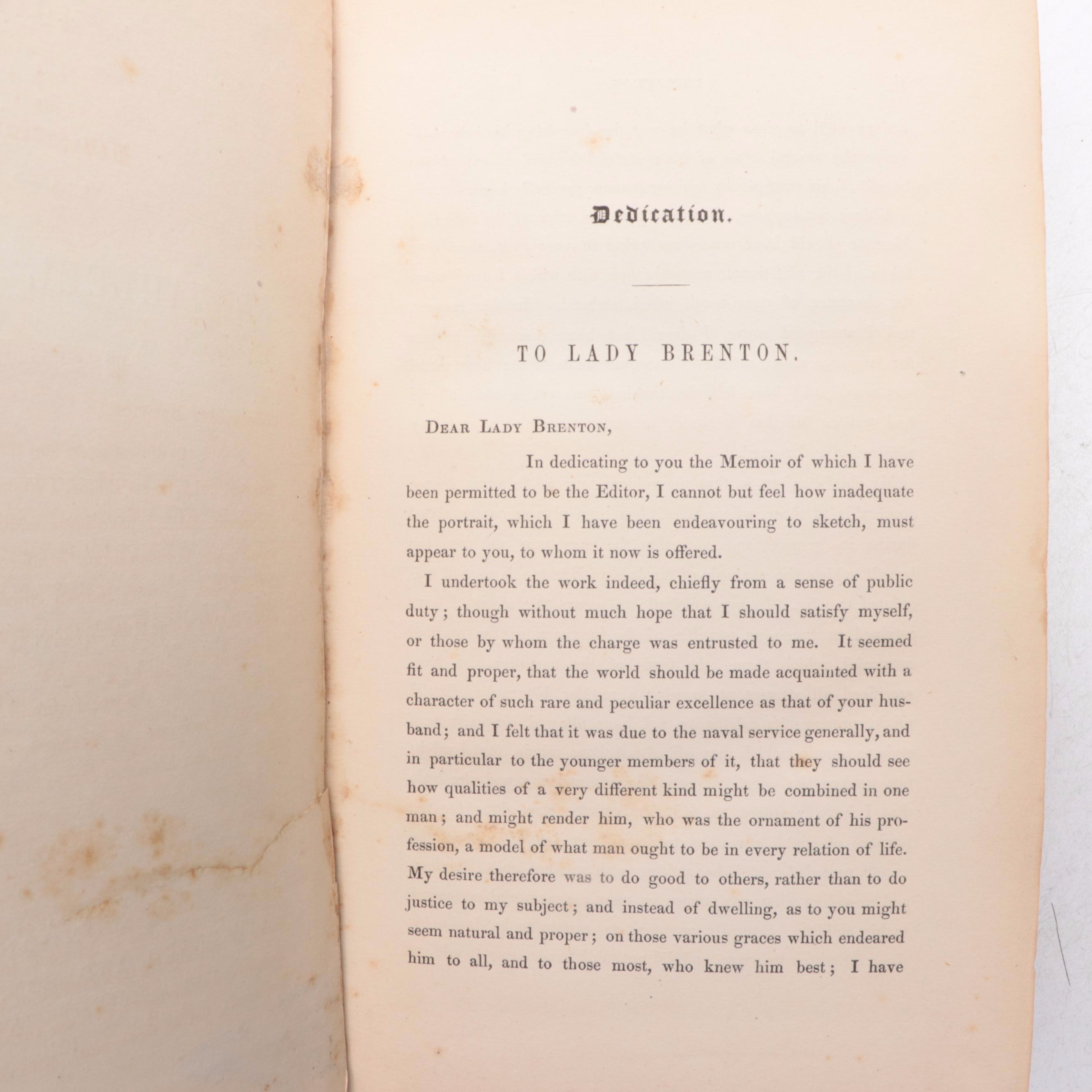 "Memoir of the Life and Services of Vice-Admiral Sir Jahleel Brenton," 1846