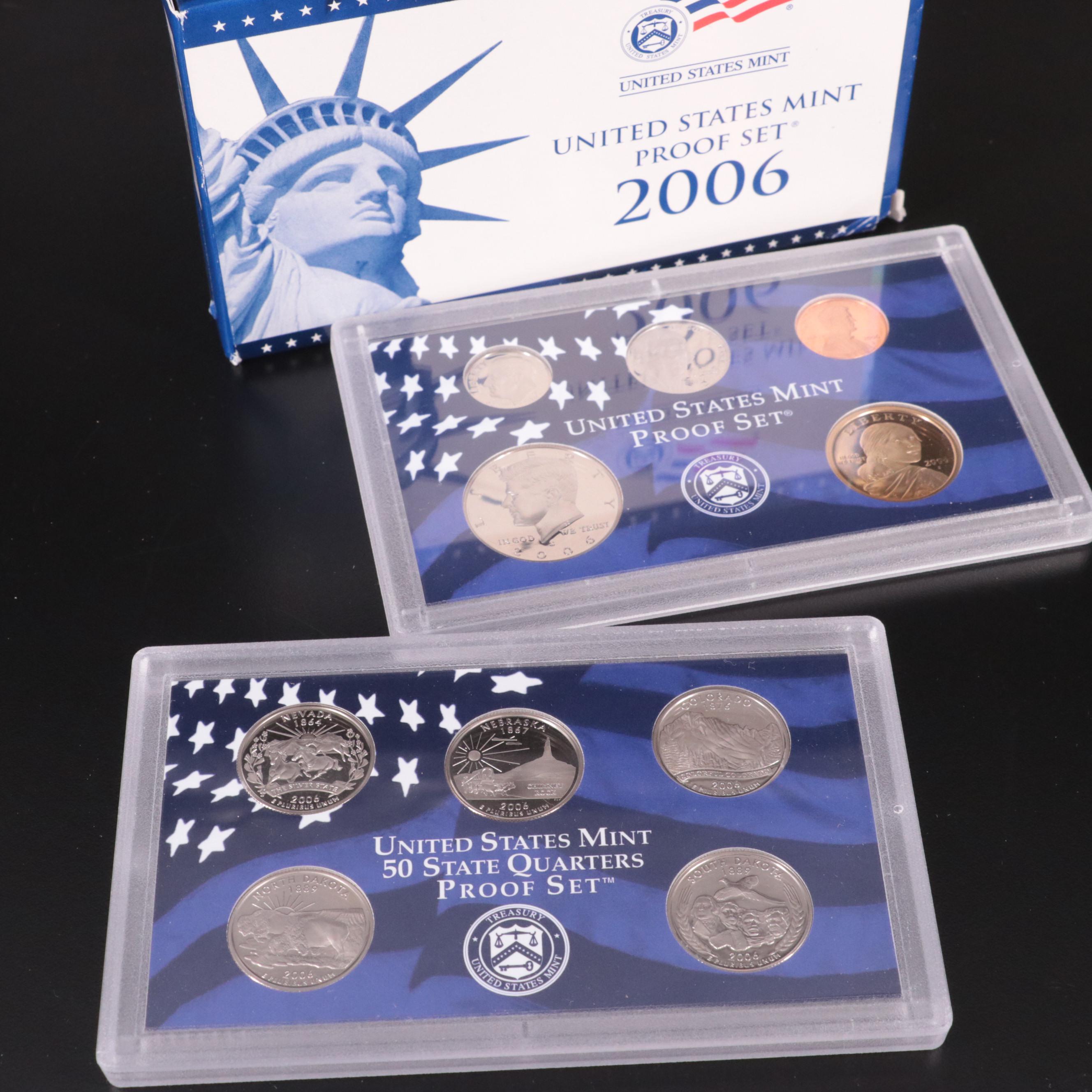 Thirty-Nine U.S. Mint Proof Sets, 1968 to 2006 Complete
