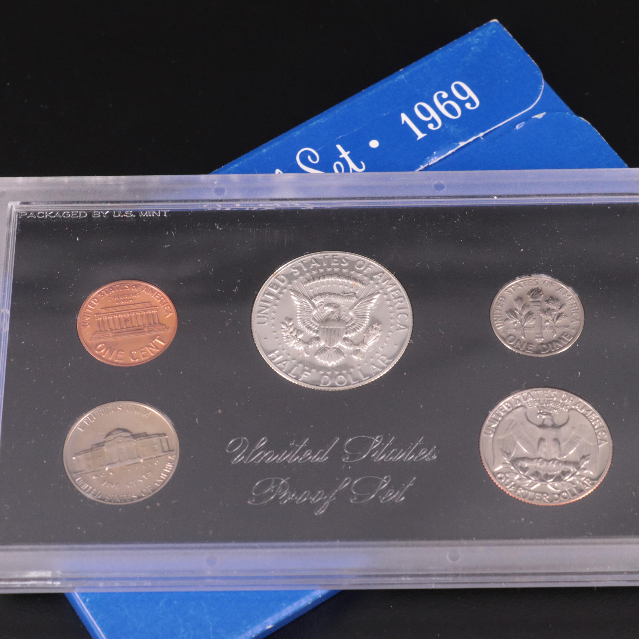 Thirty-Nine U.S. Mint Proof Sets, 1968 to 2006 Complete