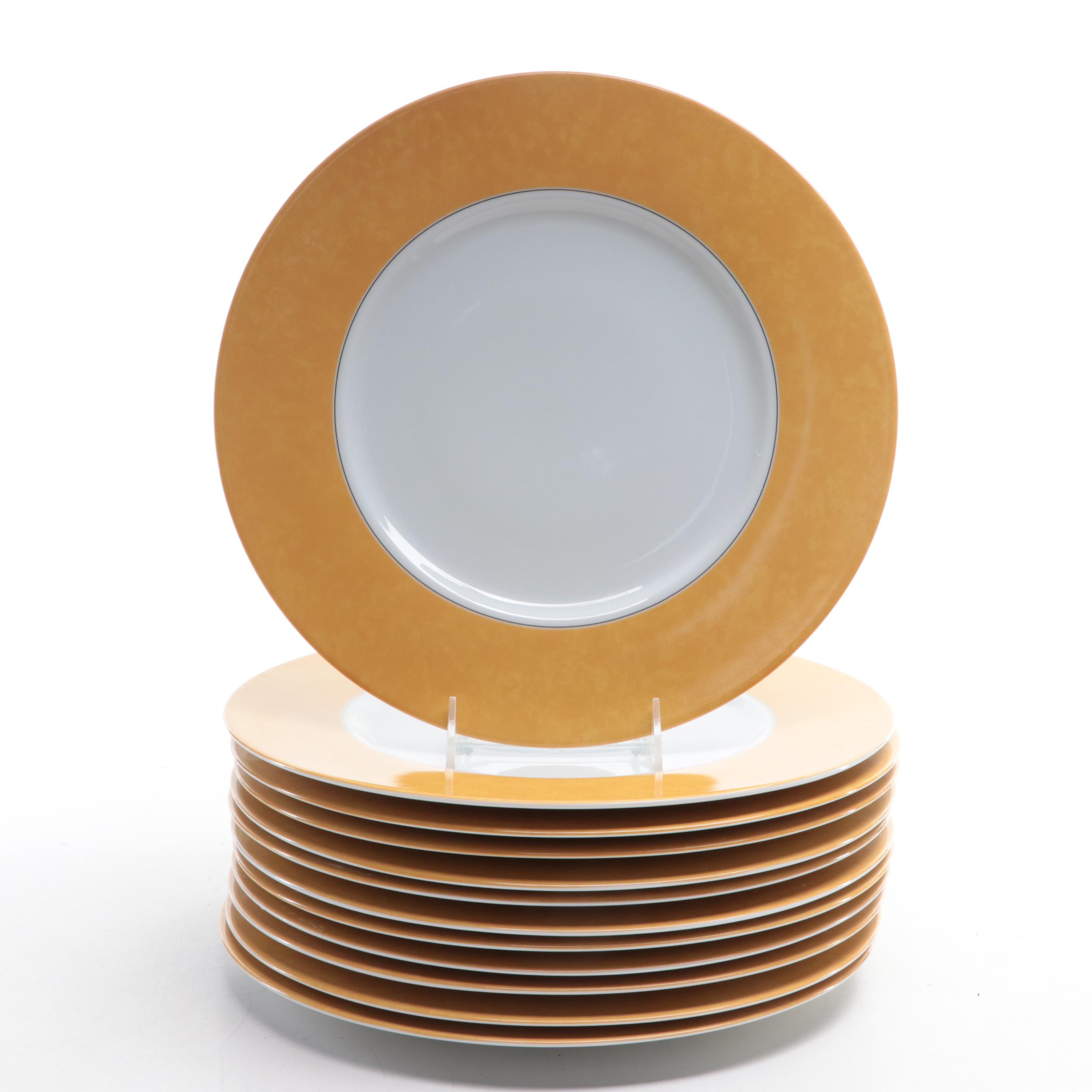 MacKenzie-Childs "Peanuts" Pedestal Cake Stand and Christofle Porcelain Chargers