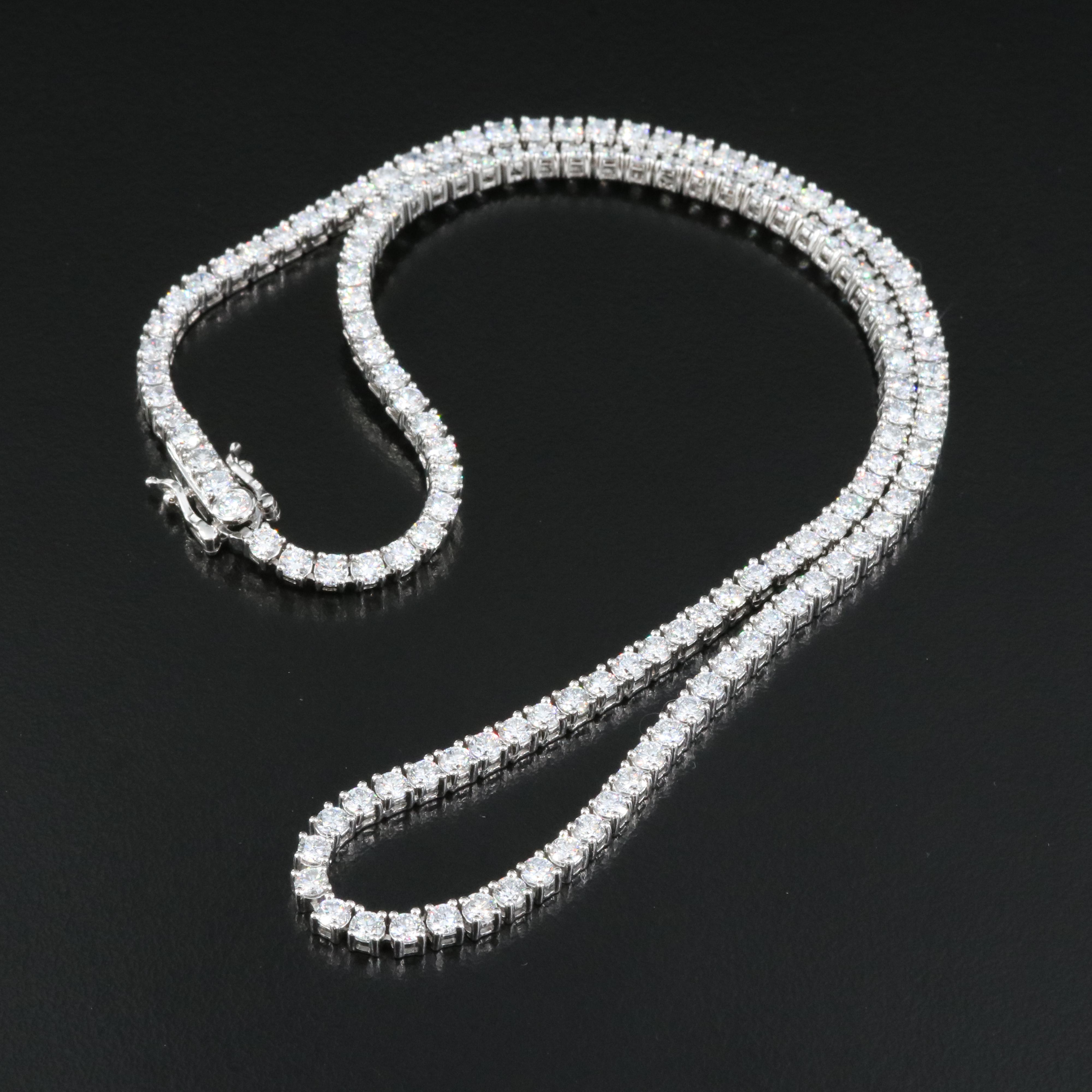 14K 10.29 CTW Lab Grown Diamond Rivière Necklace