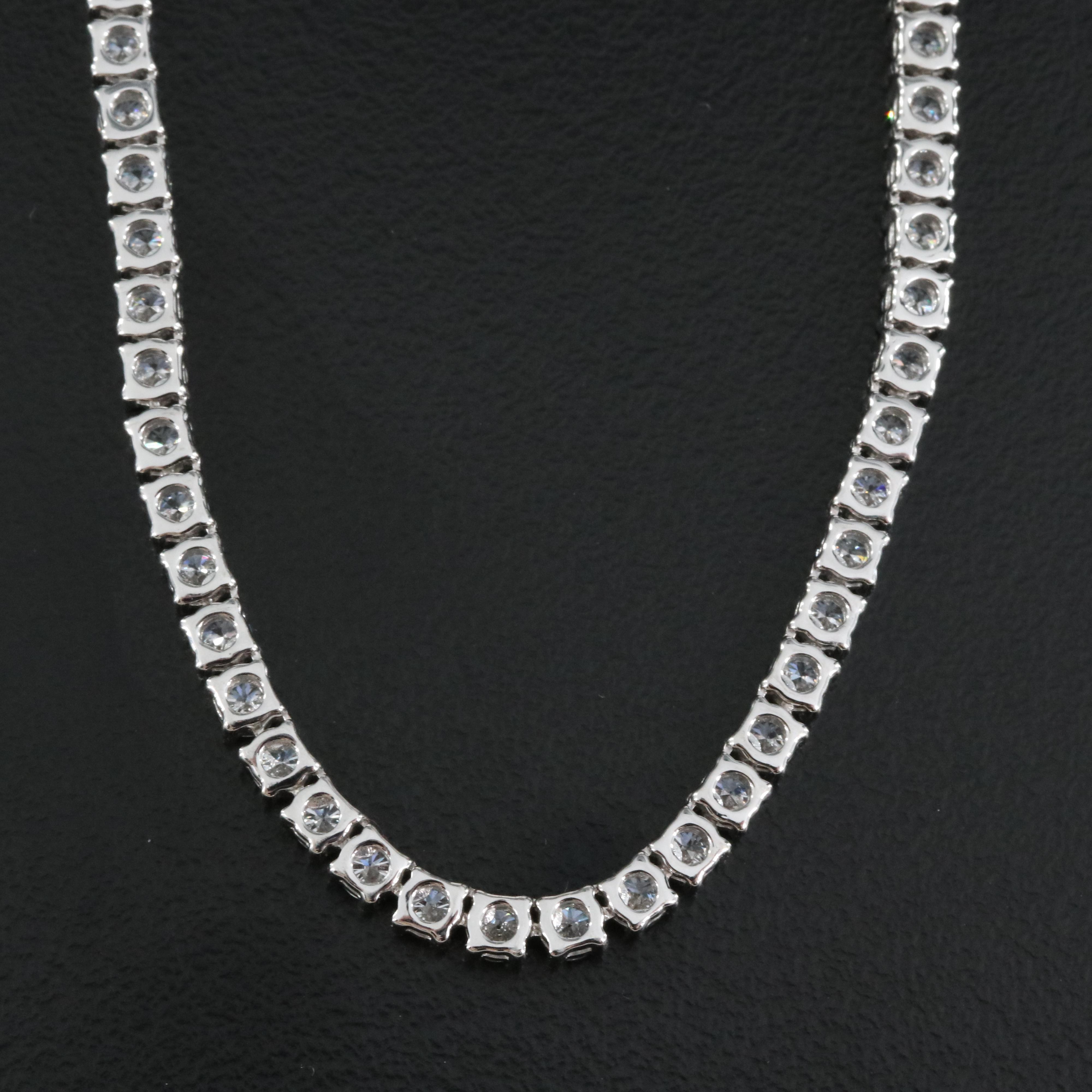14K 10.29 CTW Lab Grown Diamond Rivière Necklace