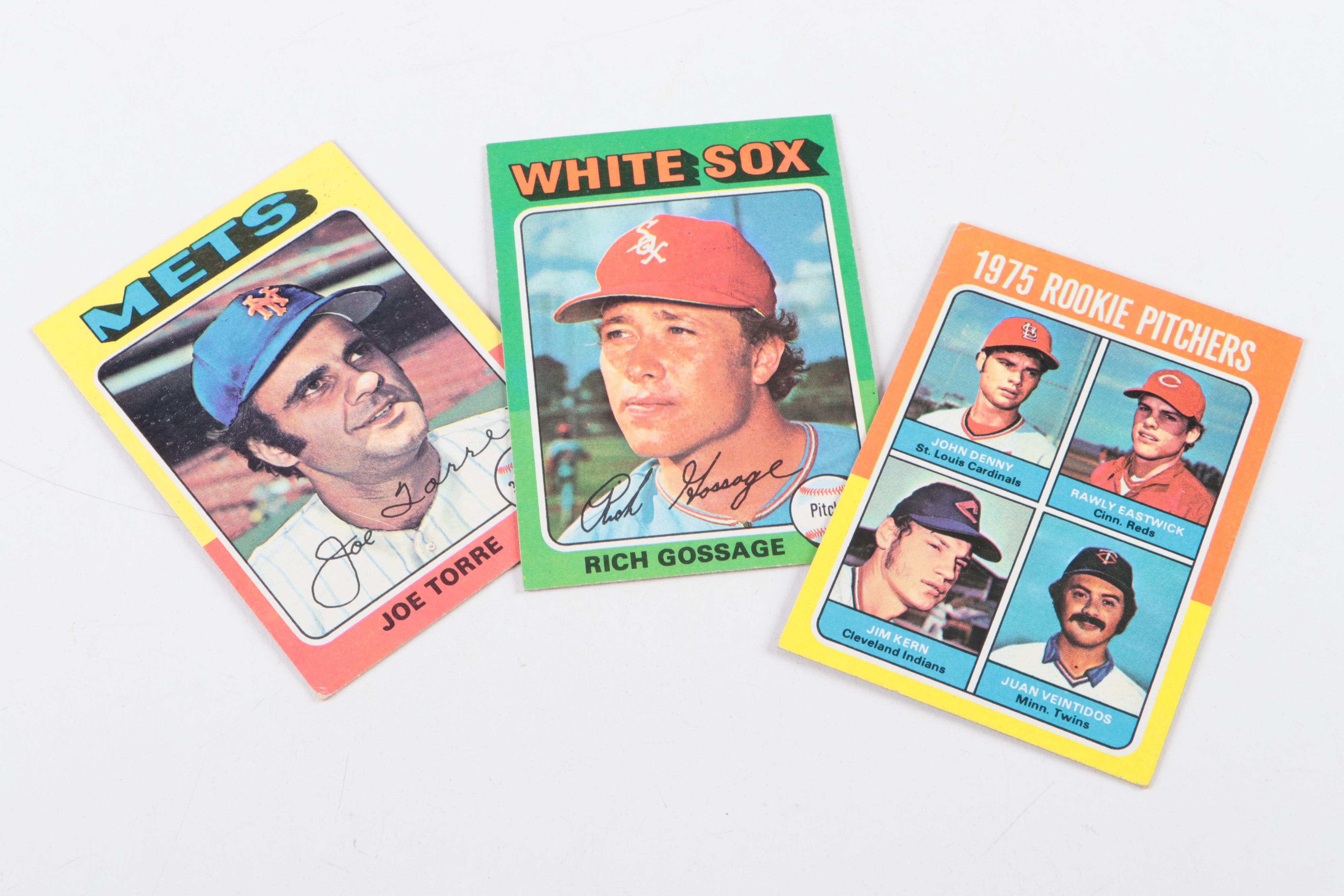 1975 Topps Mini Baseball Cards, with Goose Gossage, Joe Torre, and More