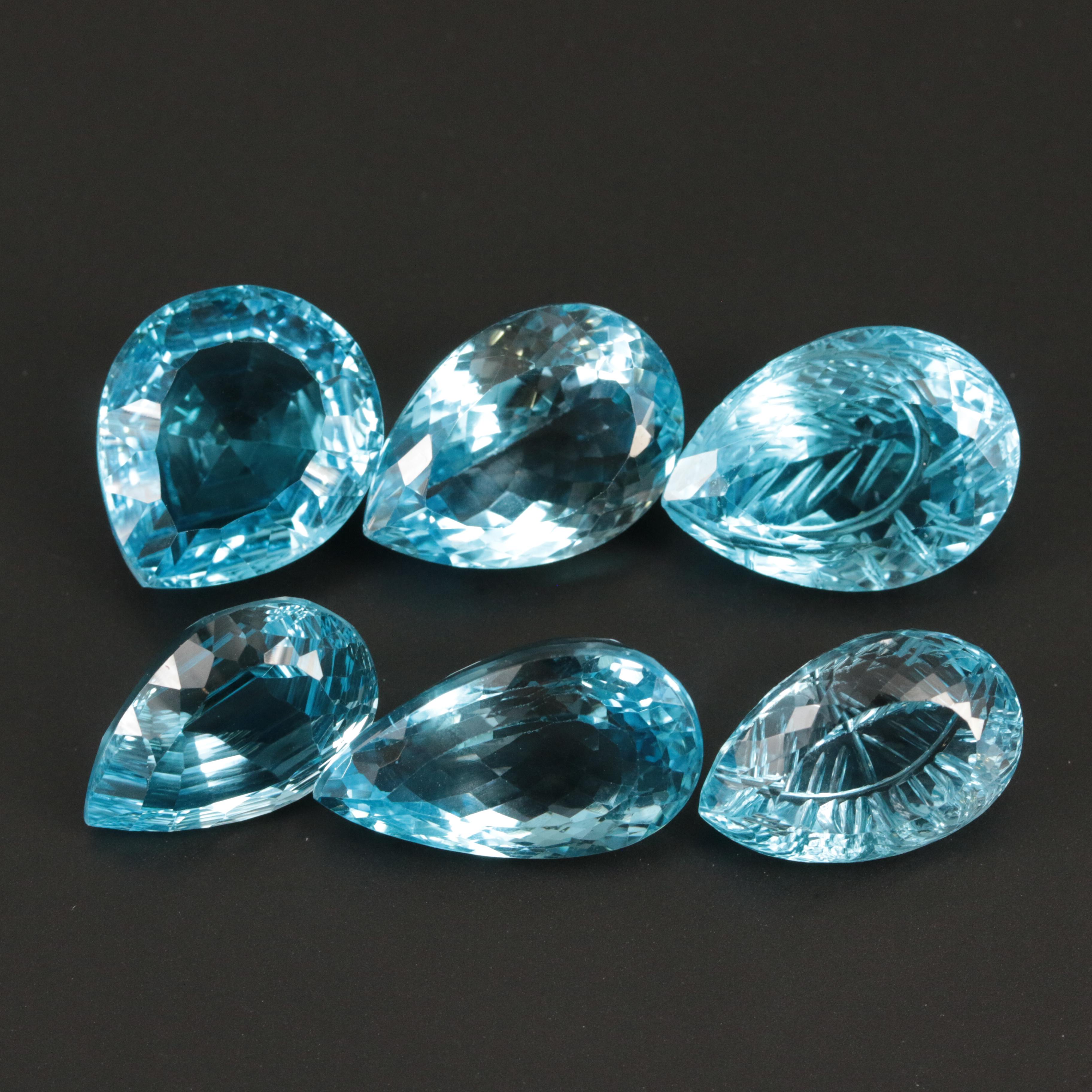 Loose 144.27 CTW Swiss Blue Topaz