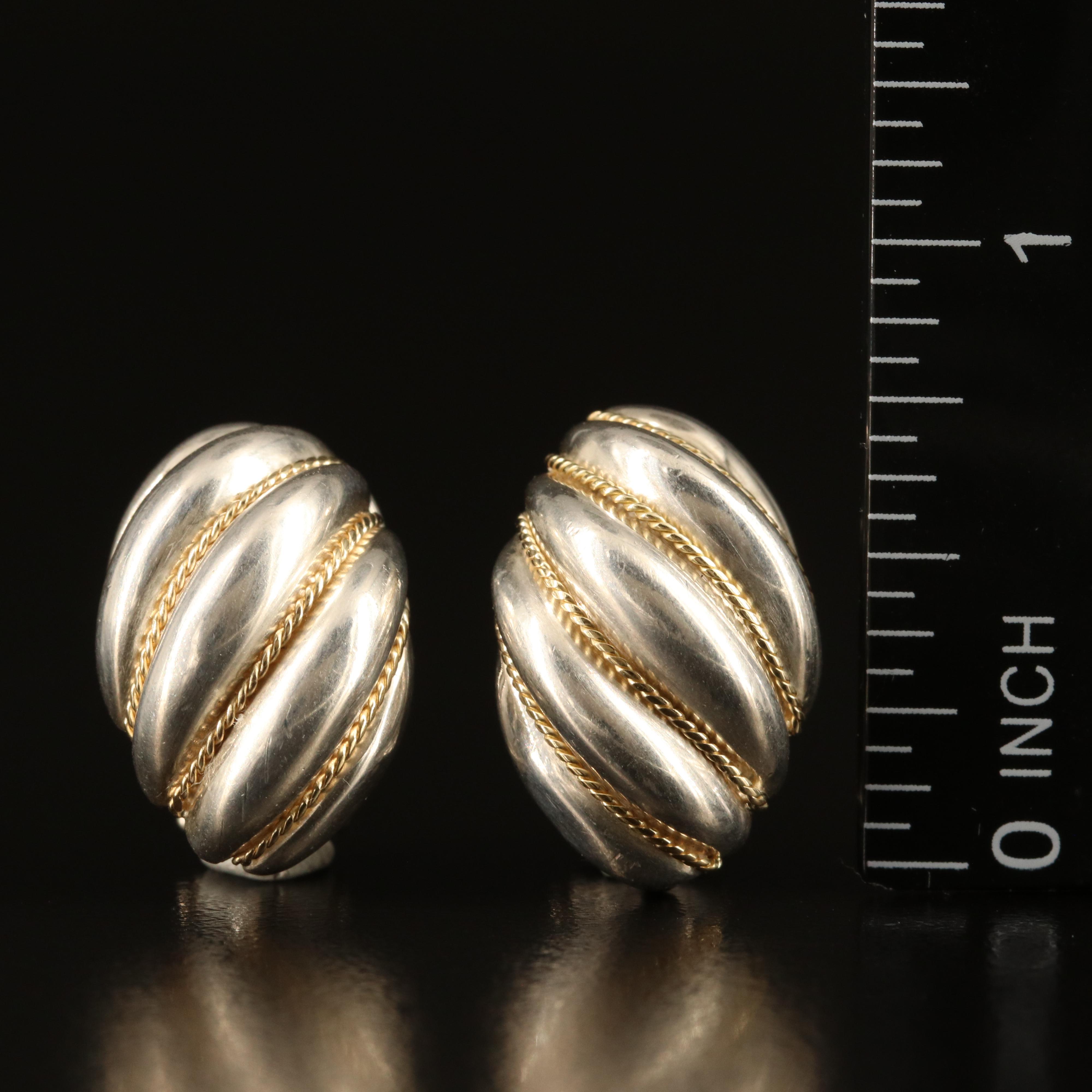 Tiffany & Co. Sterling Earrings, Brooch and Bracelet with 18K Accents