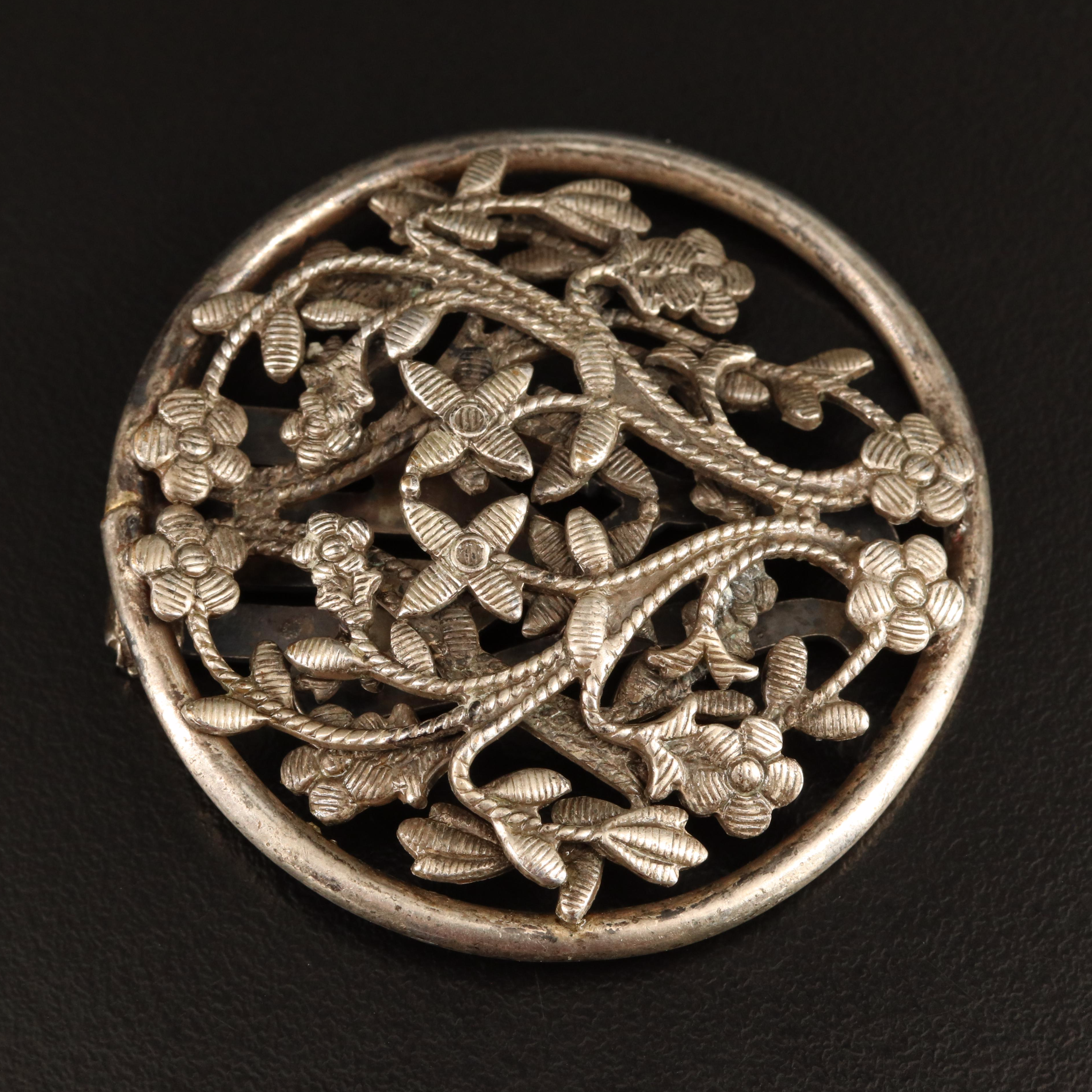 1930s Floral Dress Clip