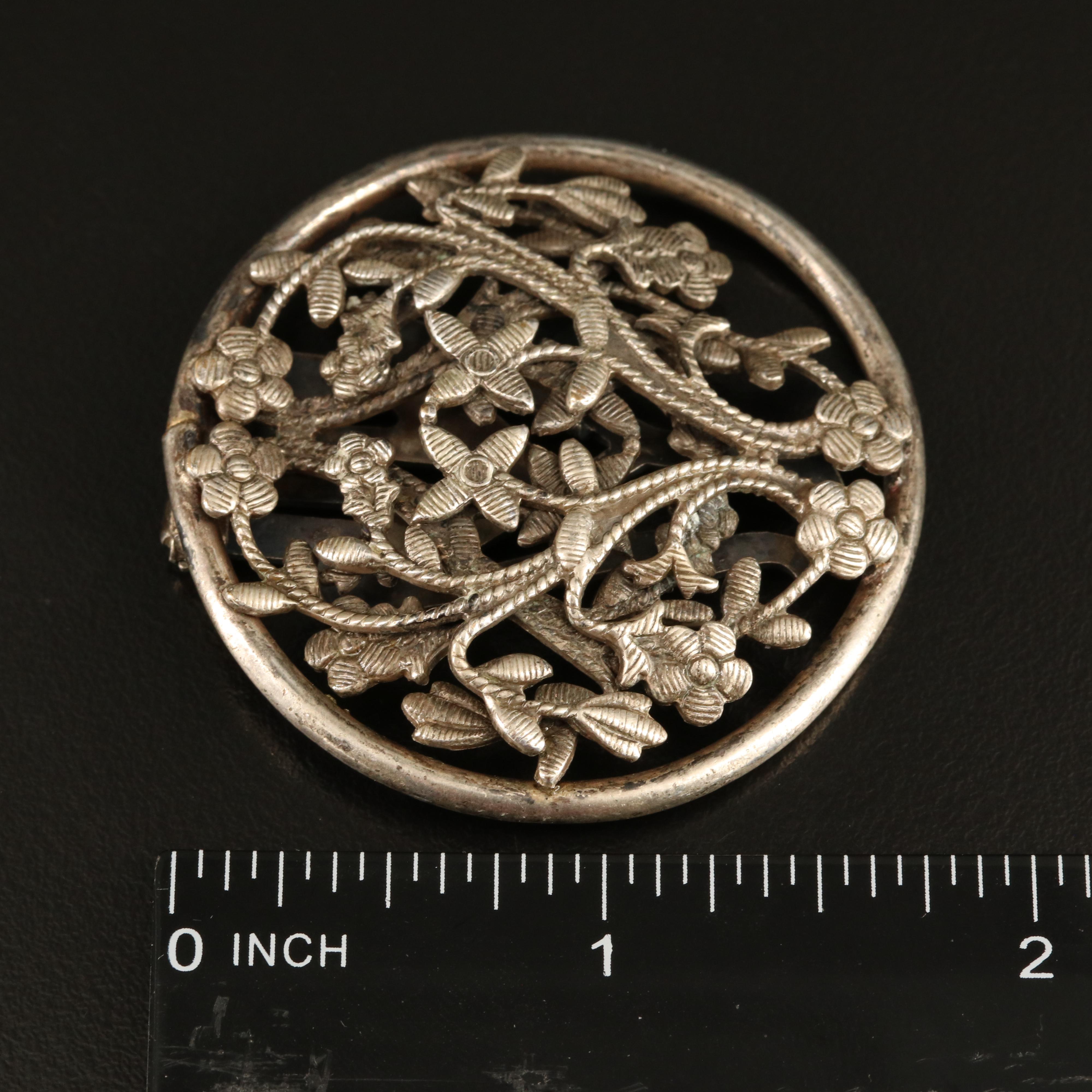 1930s Floral Dress Clip