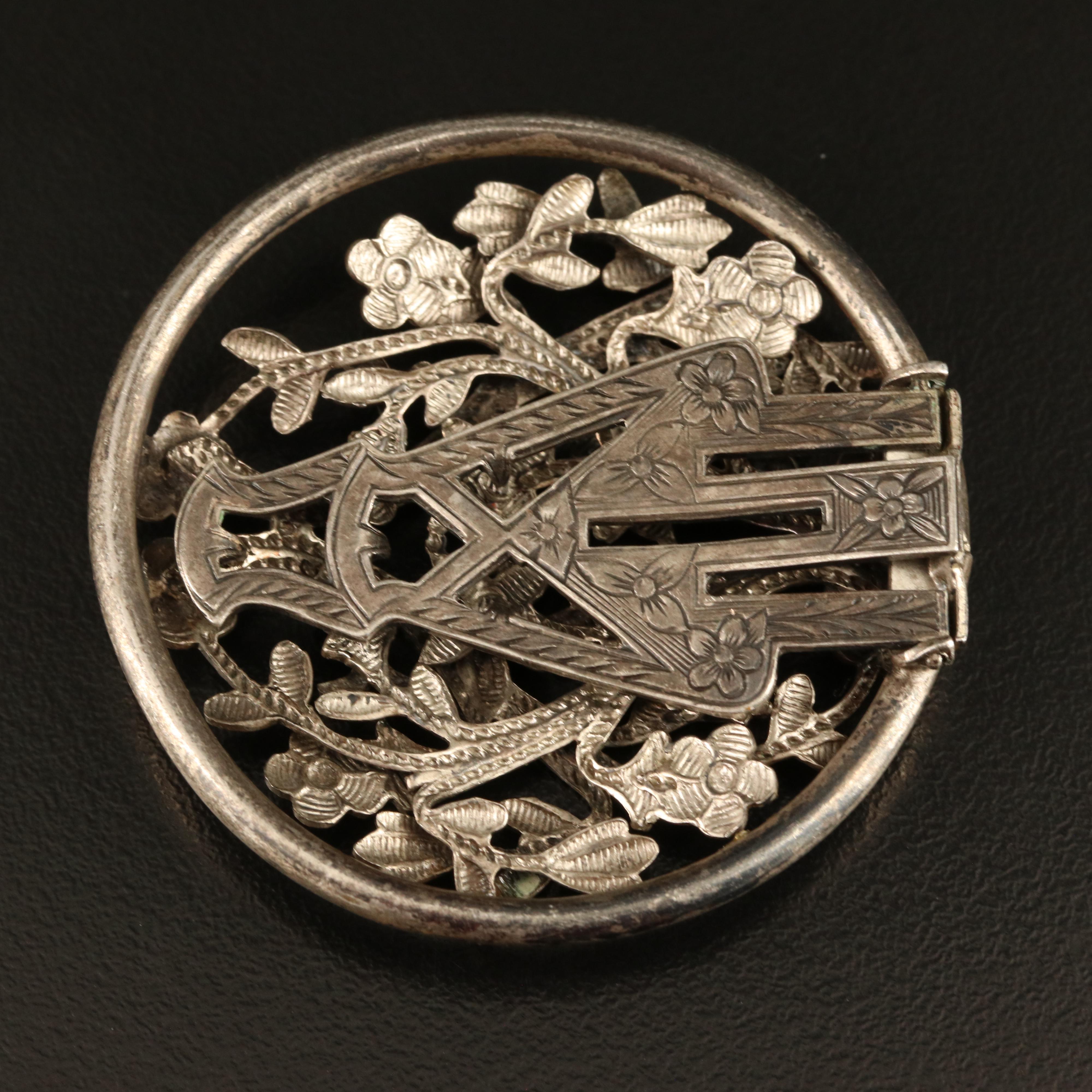 1930s Floral Dress Clip