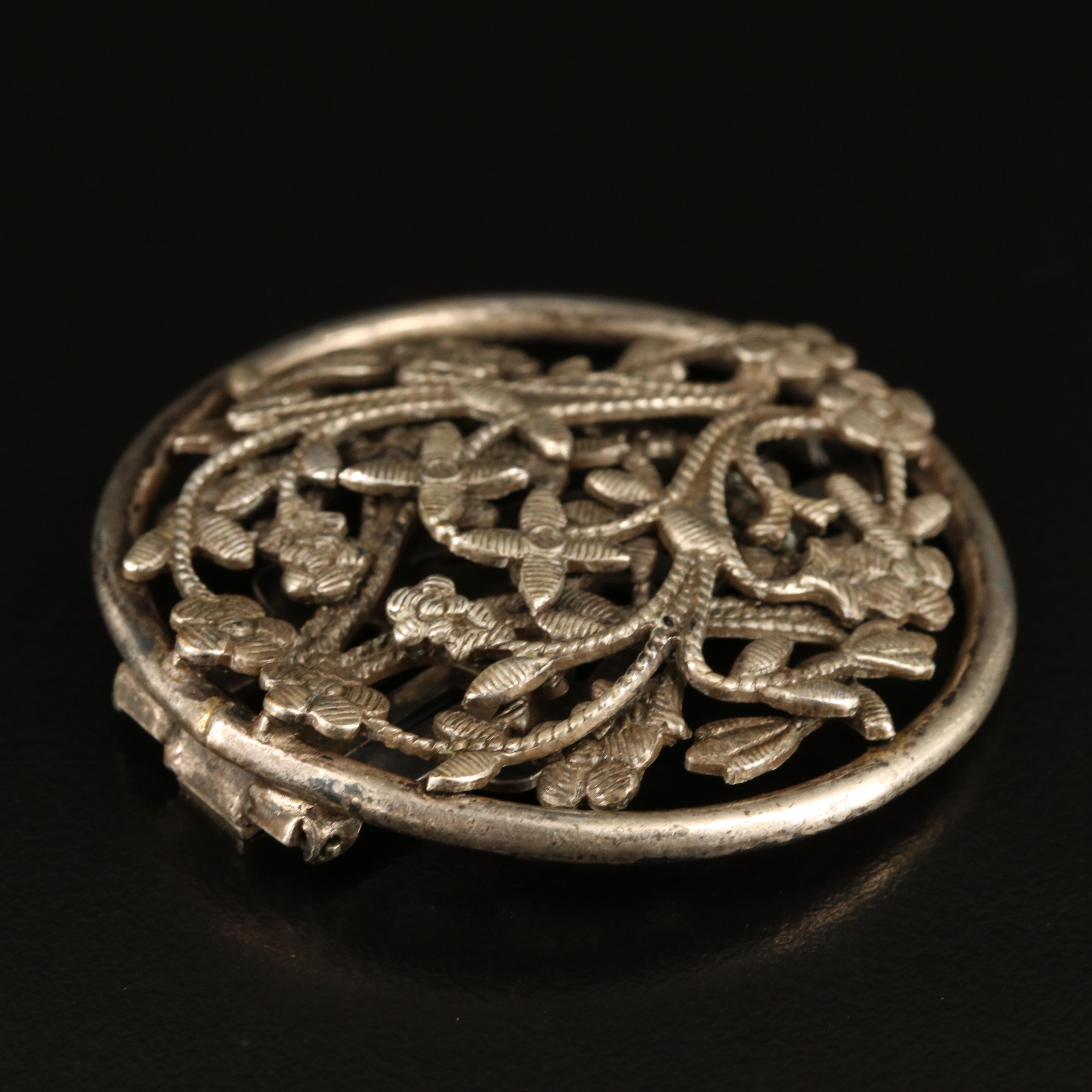 1930s Floral Dress Clip