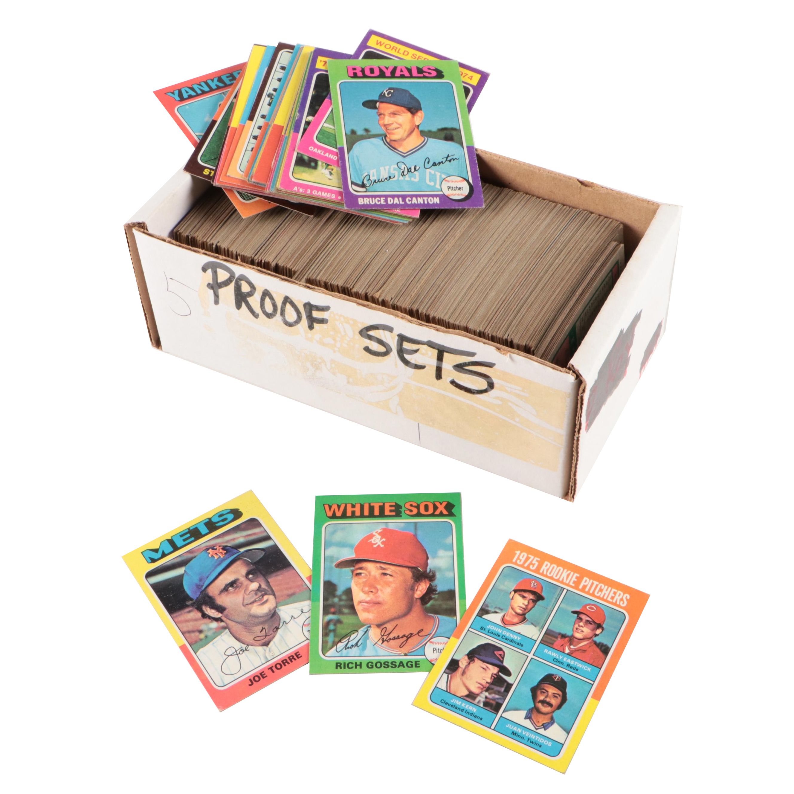 1975 Topps Mini Baseball Cards, with Goose Gossage, Joe Torre, and More