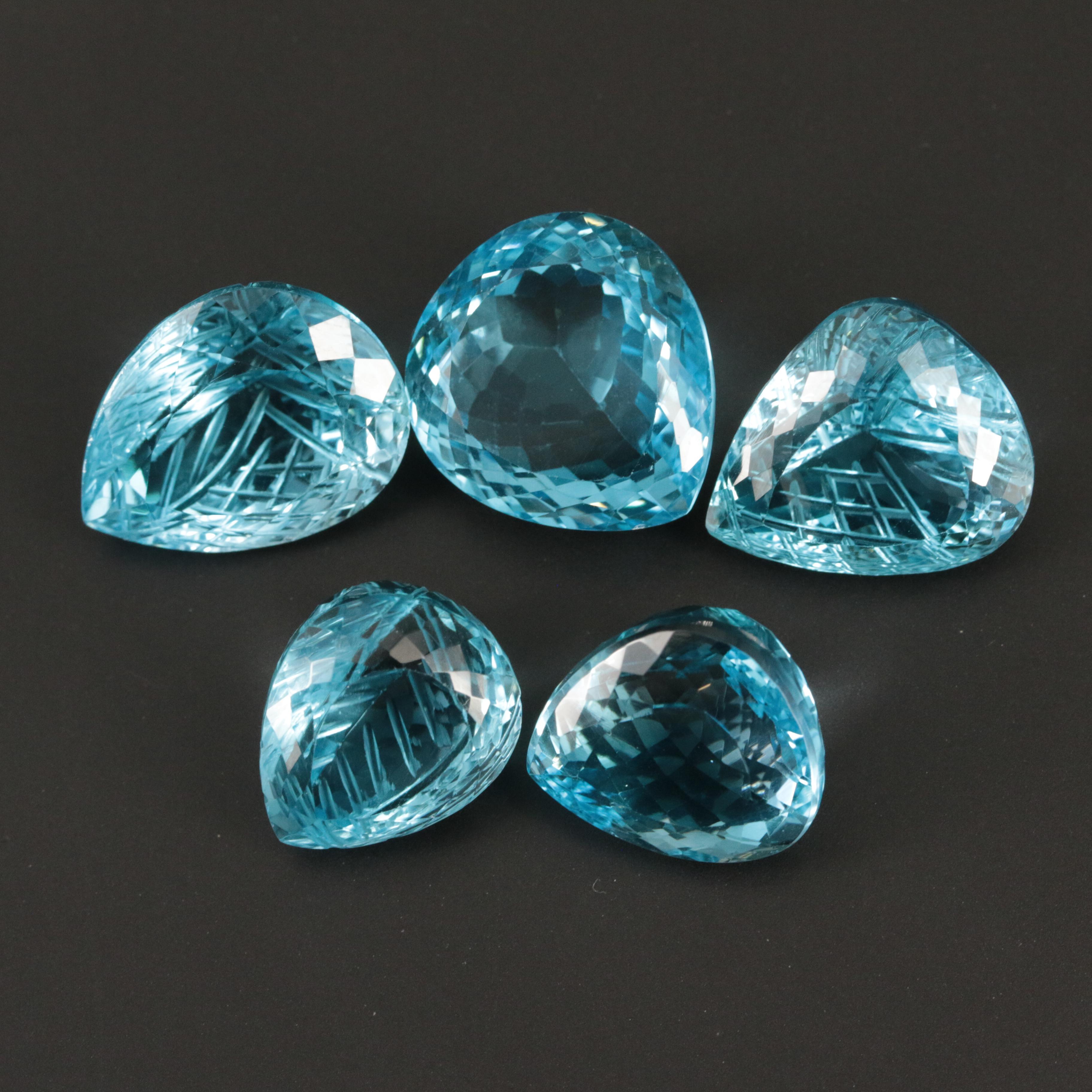 Loose 129.45 CTW Swiss Blue Topaz