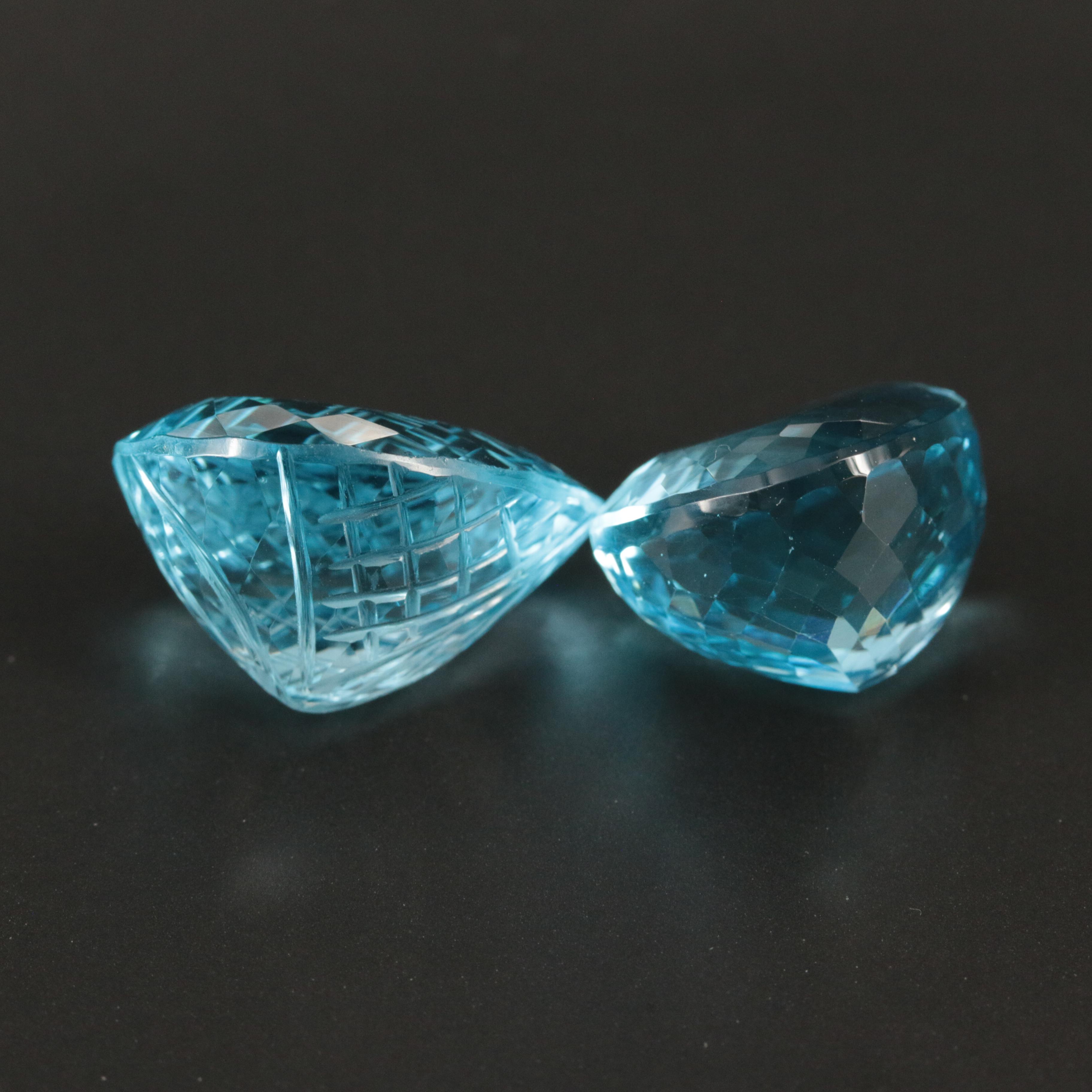 Loose 129.45 CTW Swiss Blue Topaz