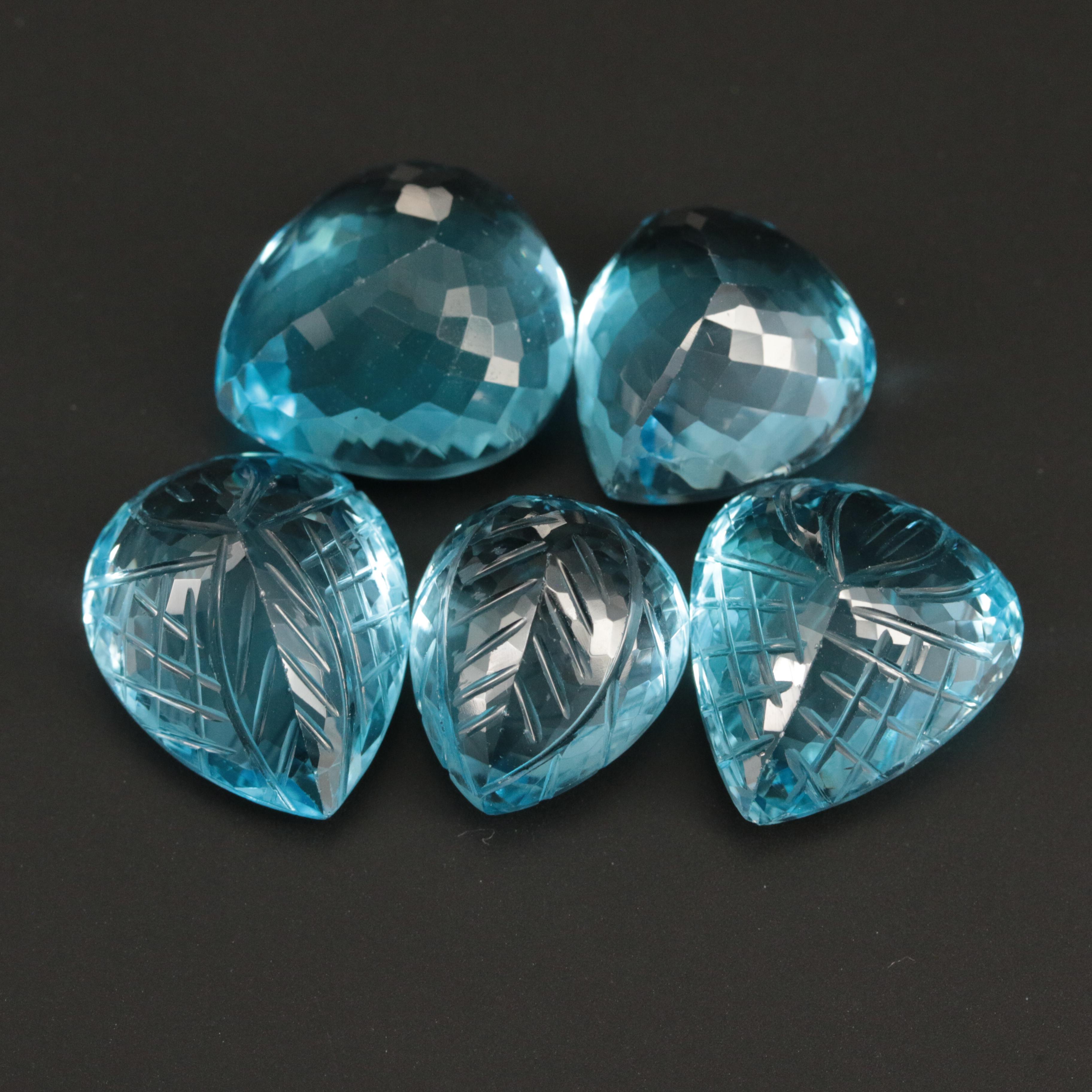 Loose 129.45 CTW Swiss Blue Topaz