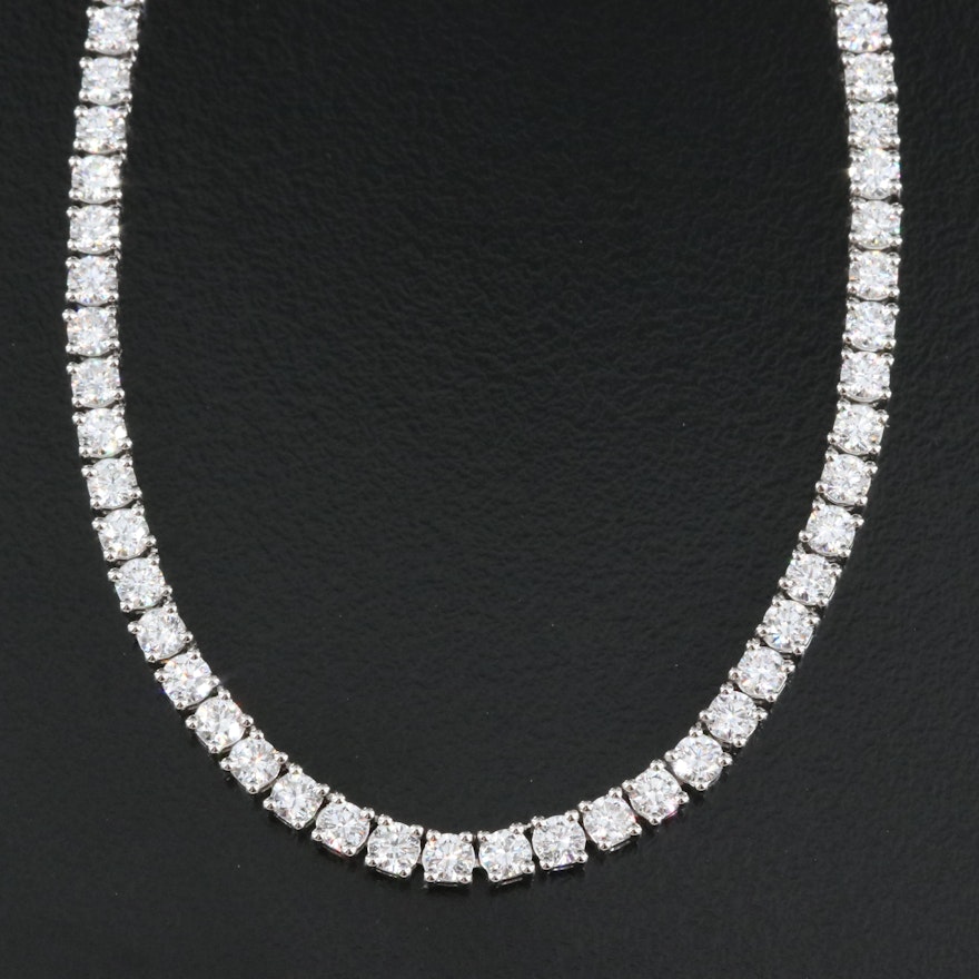 14K 10.29 CTW Lab Grown Diamond Rivière Necklace