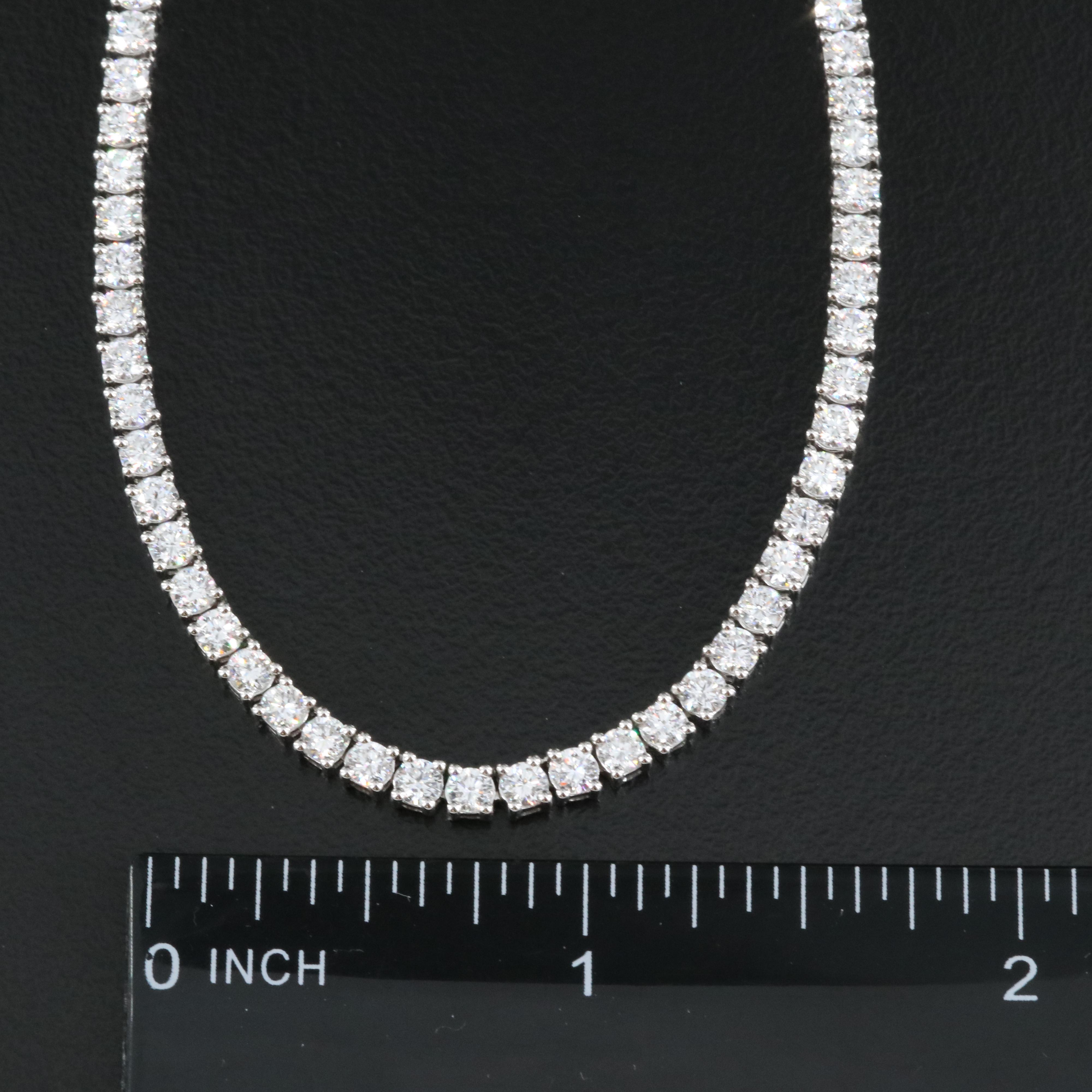 14K 10.29 CTW Lab Grown Diamond Rivière Necklace
