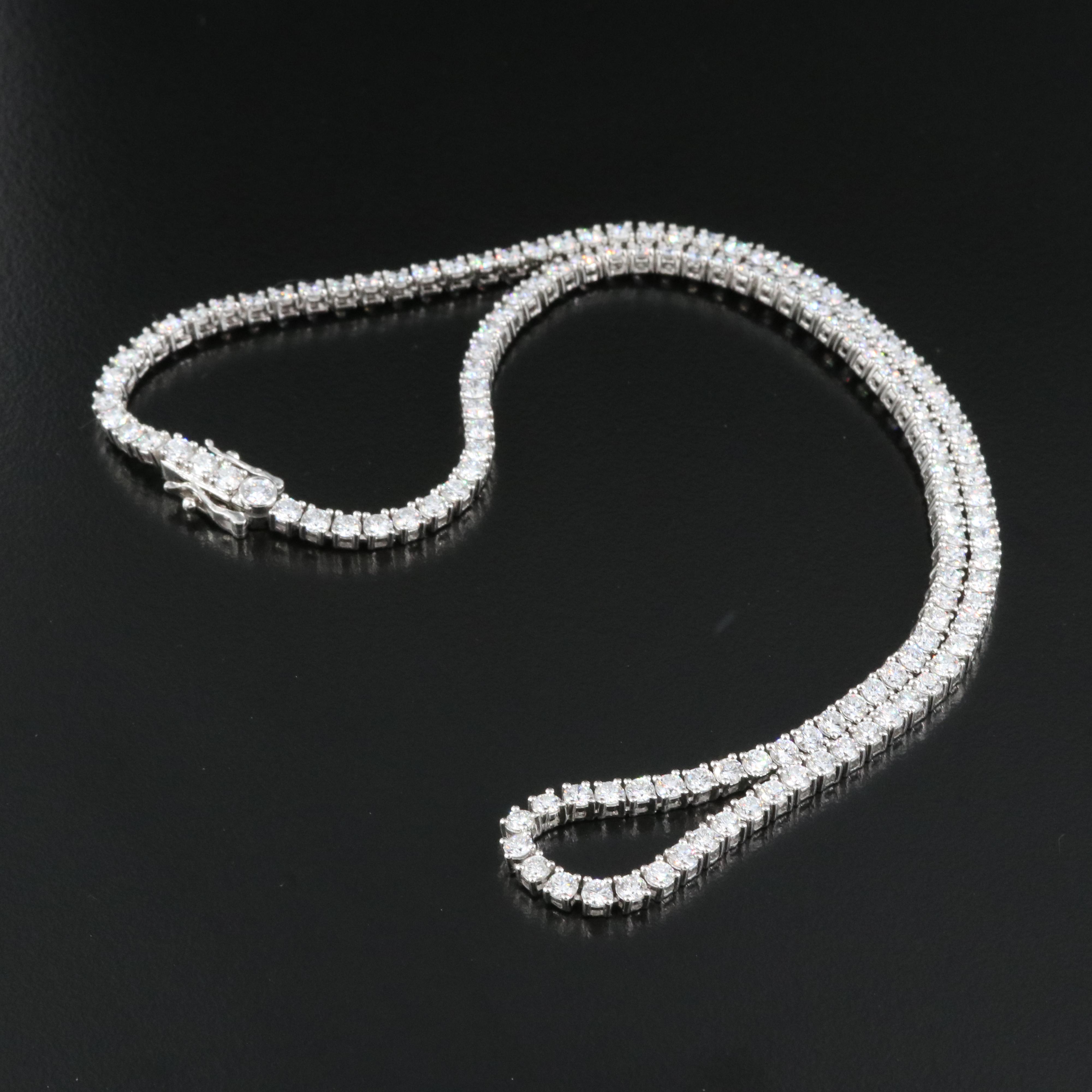 14K 10.29 CTW Lab Grown Diamond Rivière Necklace