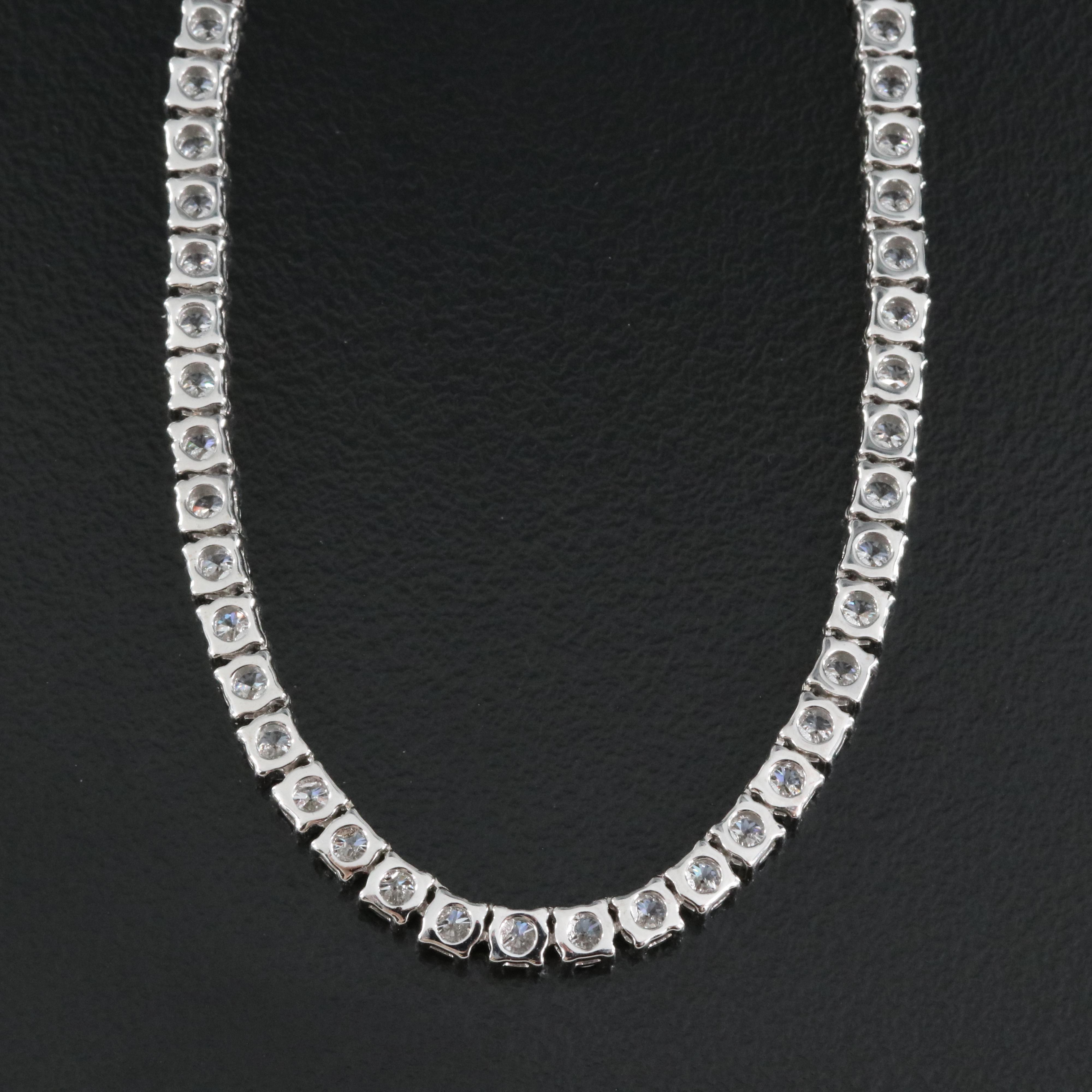 14K 10.29 CTW Lab Grown Diamond Rivière Necklace