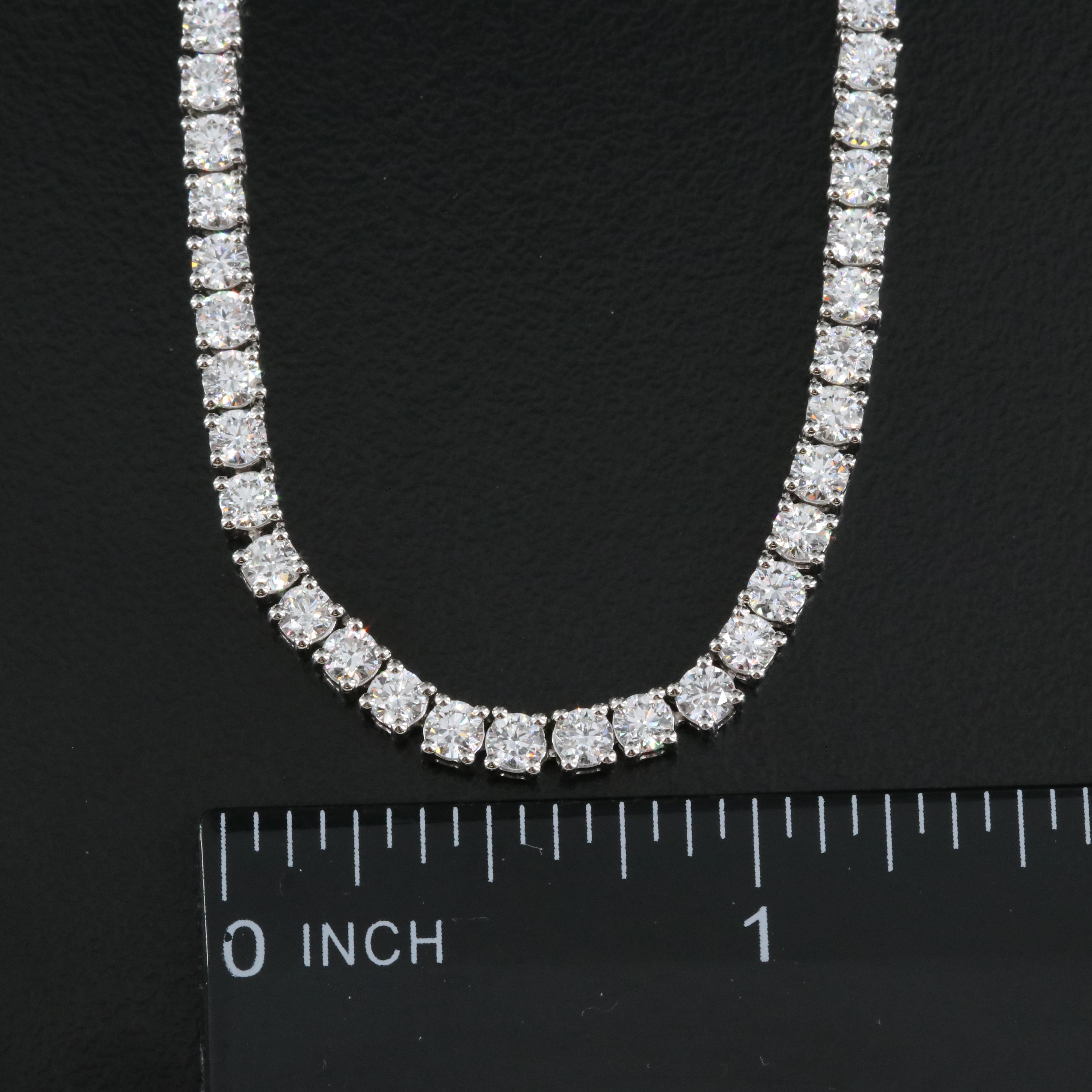 14K 10.29 CTW Lab Grown Diamond Rivière Necklace
