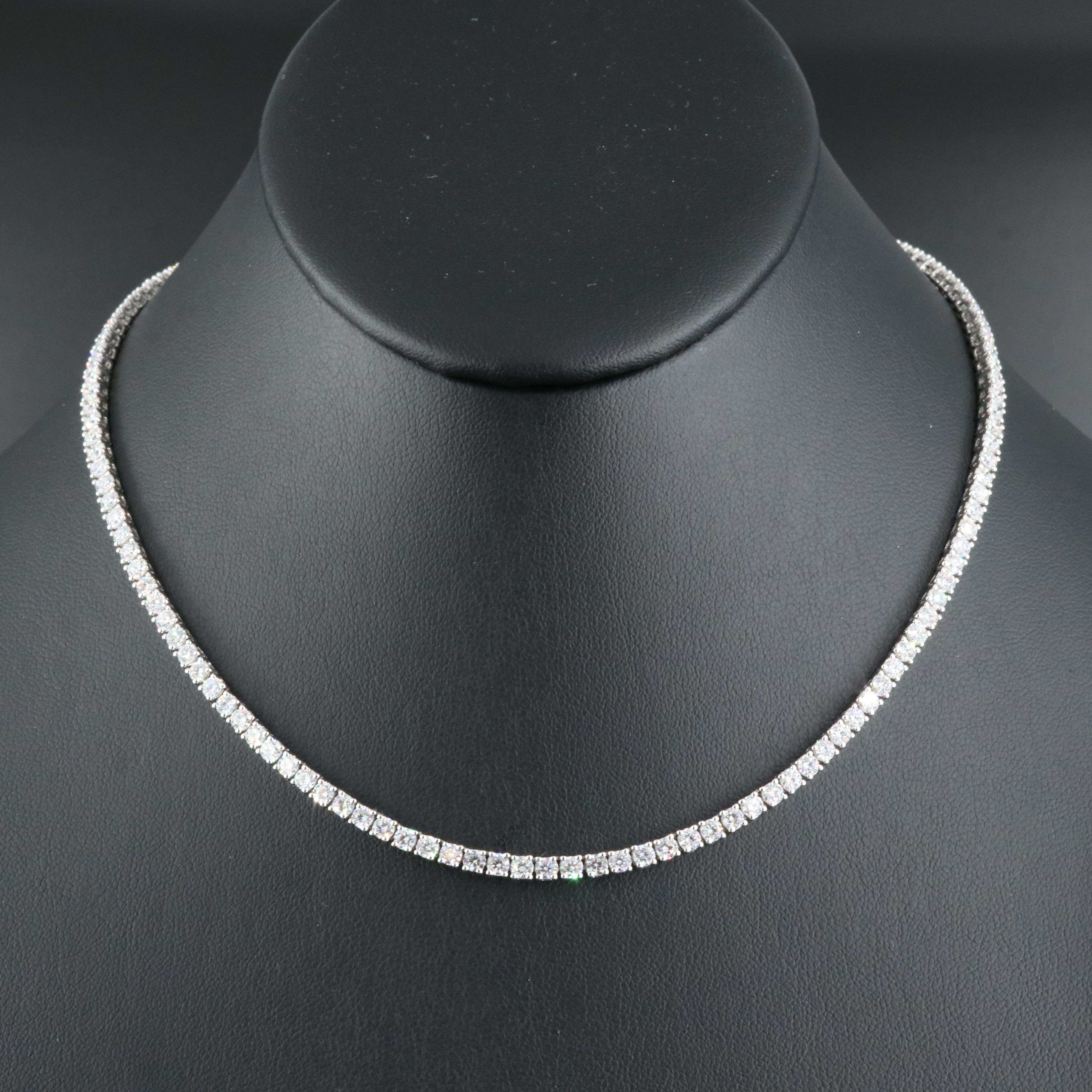 14K 10.29 CTW Lab Grown Diamond Rivière Necklace