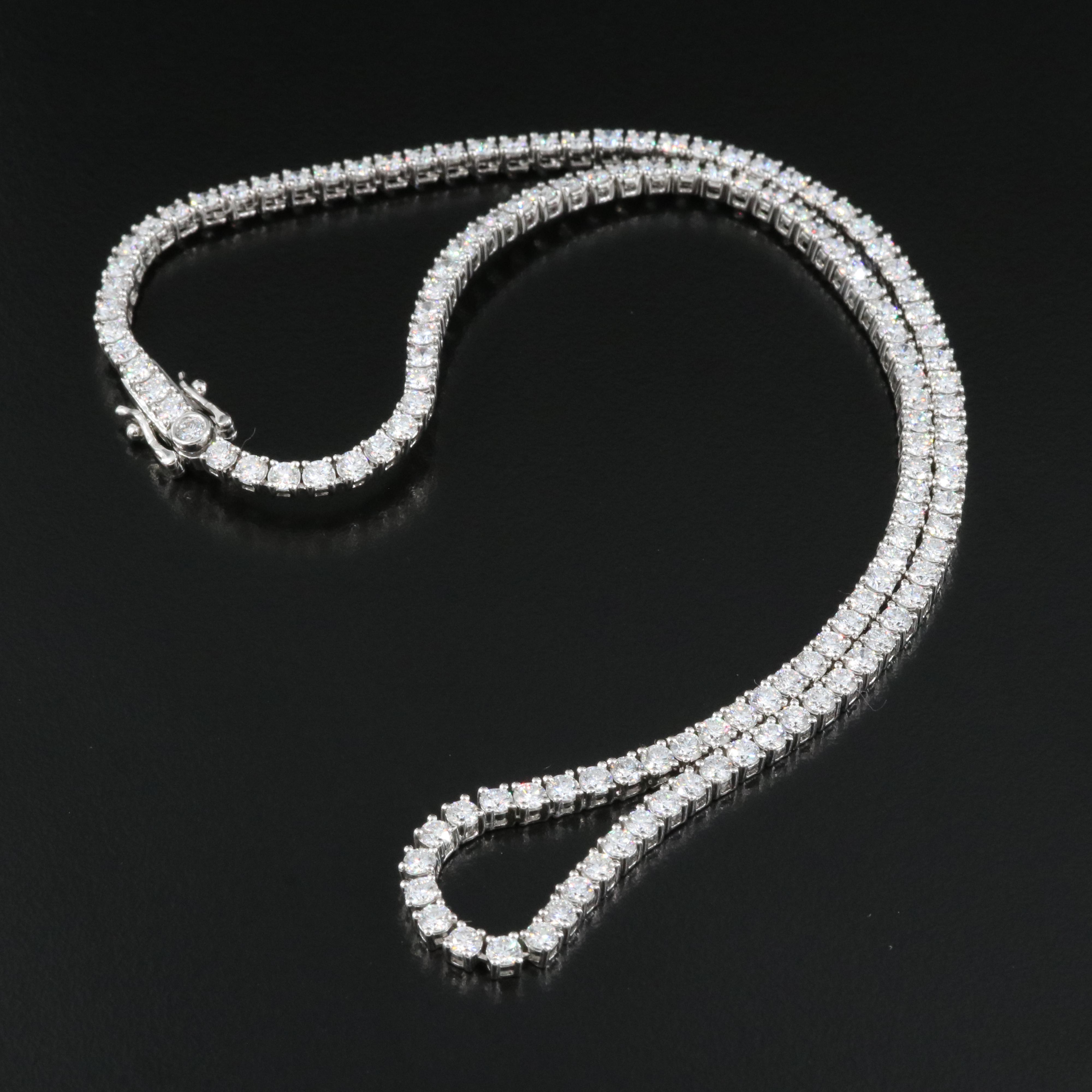 14K 10.29 CTW Lab Grown Diamond Rivière Necklace