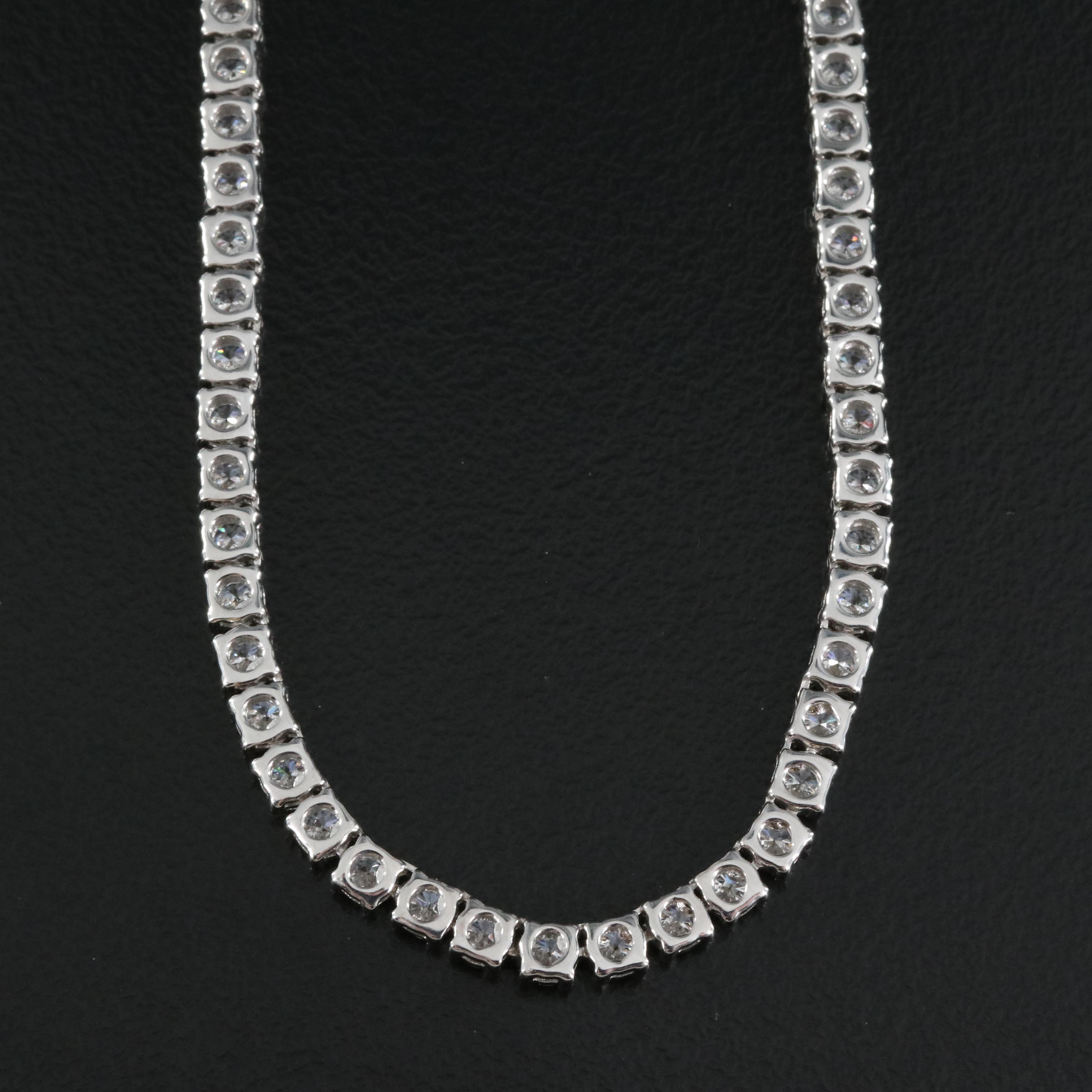 14K 10.29 CTW Lab Grown Diamond Rivière Necklace