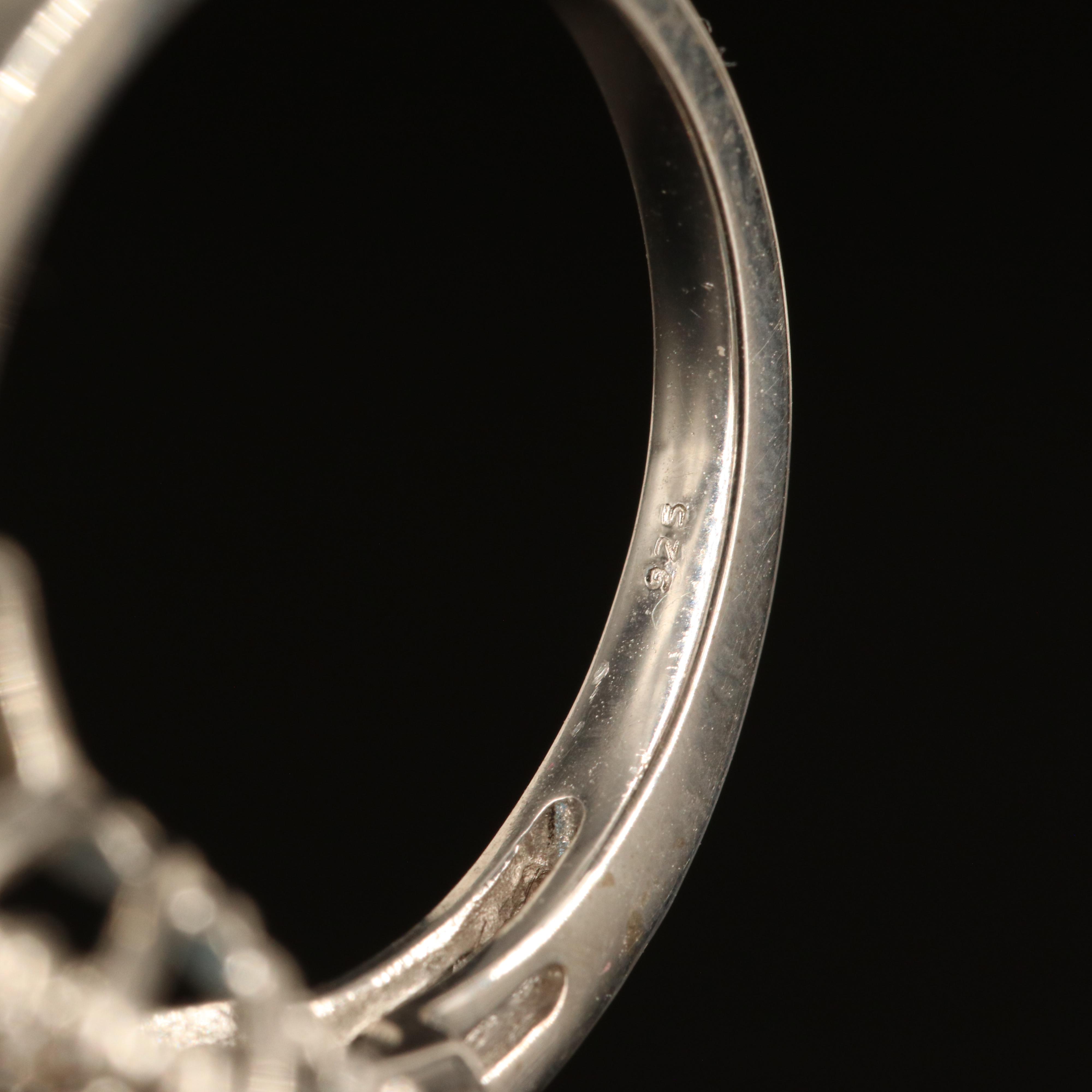 Sterling Sky Blue Topaz and White Sapphire Ring